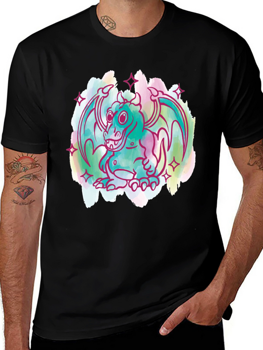 Dragon Graphic Tee - Whimsical Cartoon Style