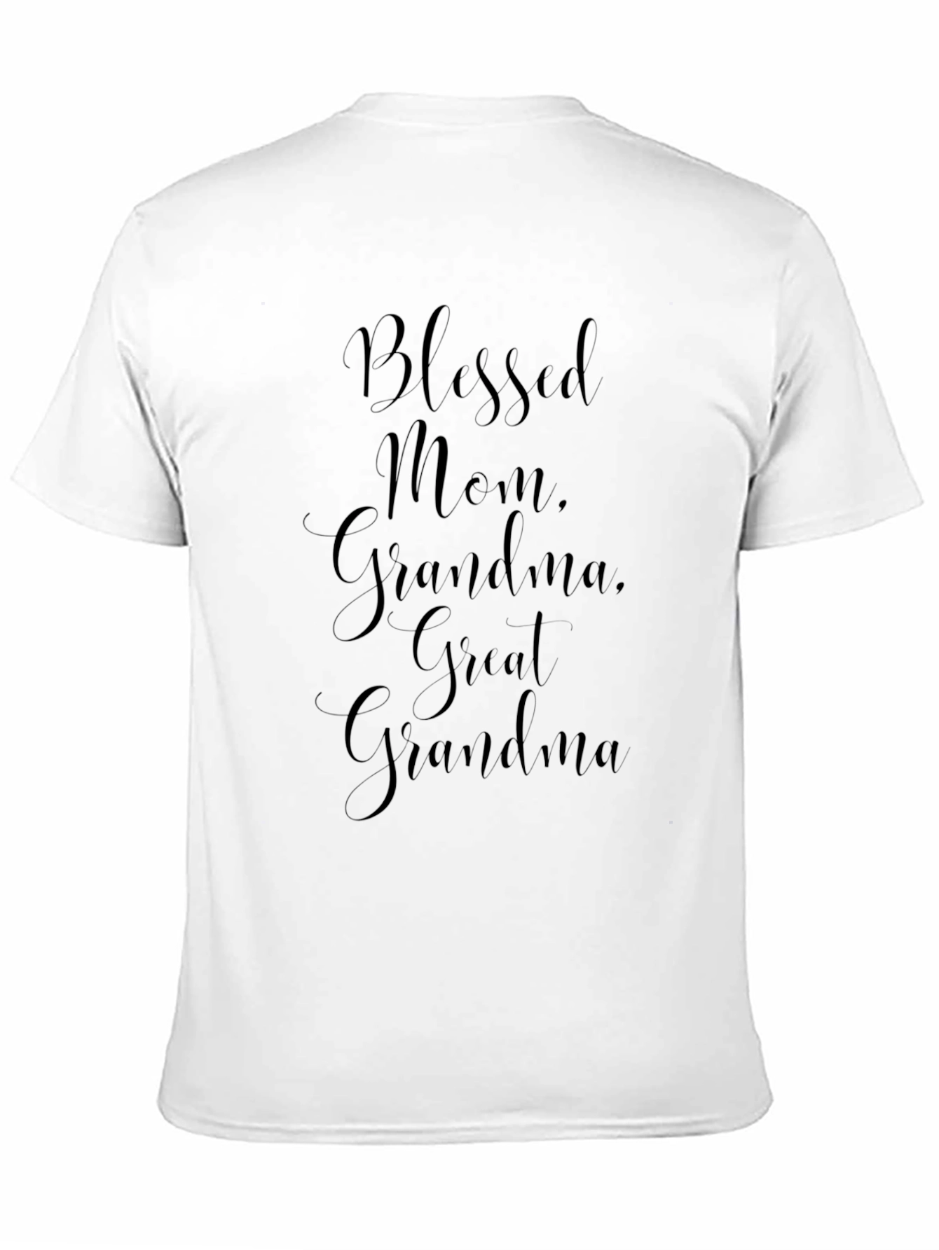 Blessed Mom Grandma Great Grandma Black T-Shirt