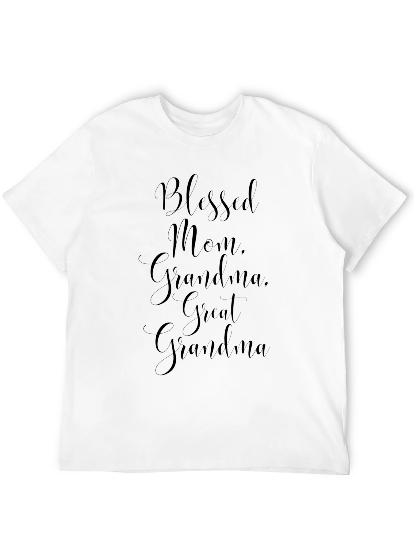 Blessed Mom Grandma Great Grandma Black T-Shirt