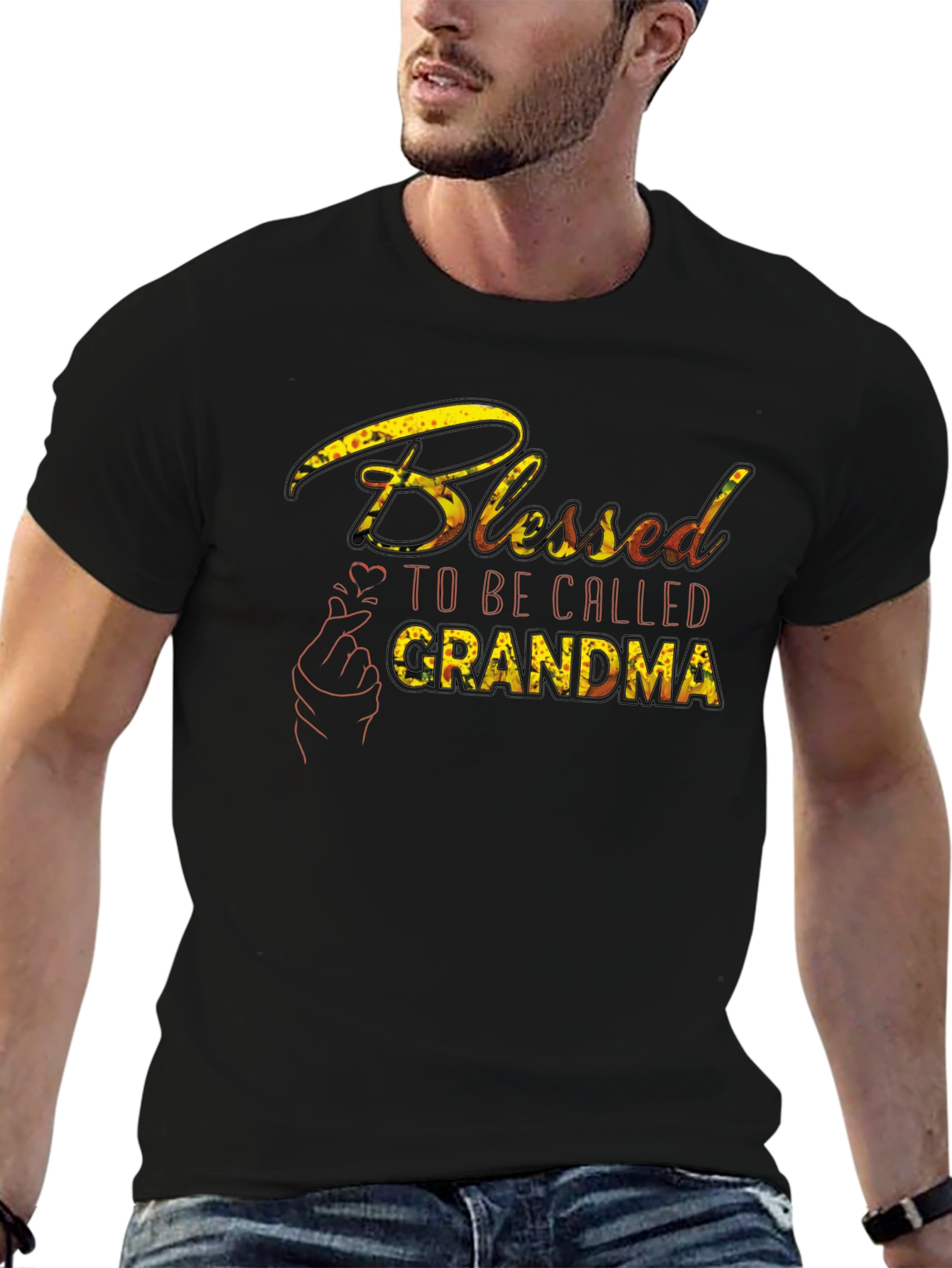 Blessed Grandma Graphic Tee - Black