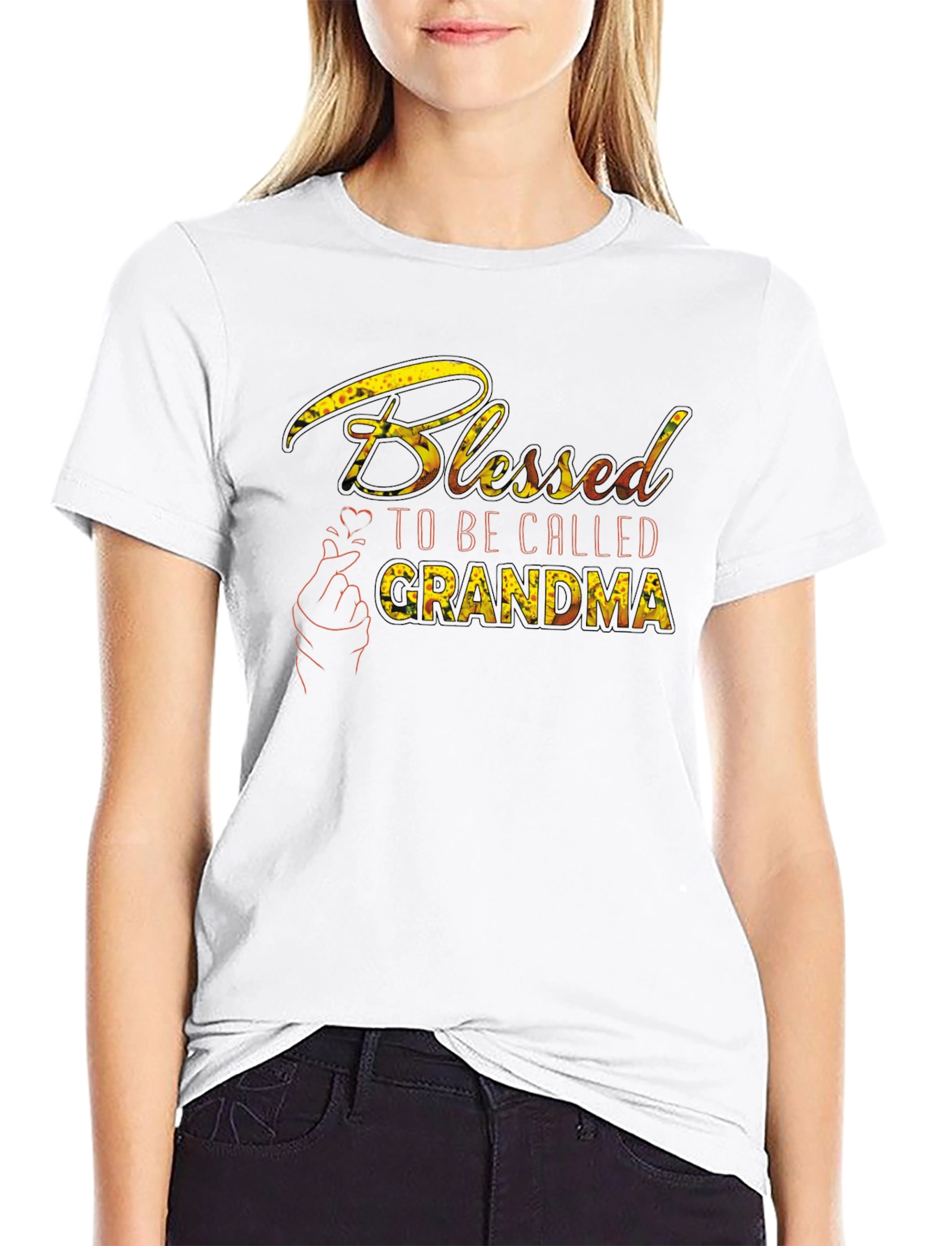 Blessed Grandma Graphic Tee - Black