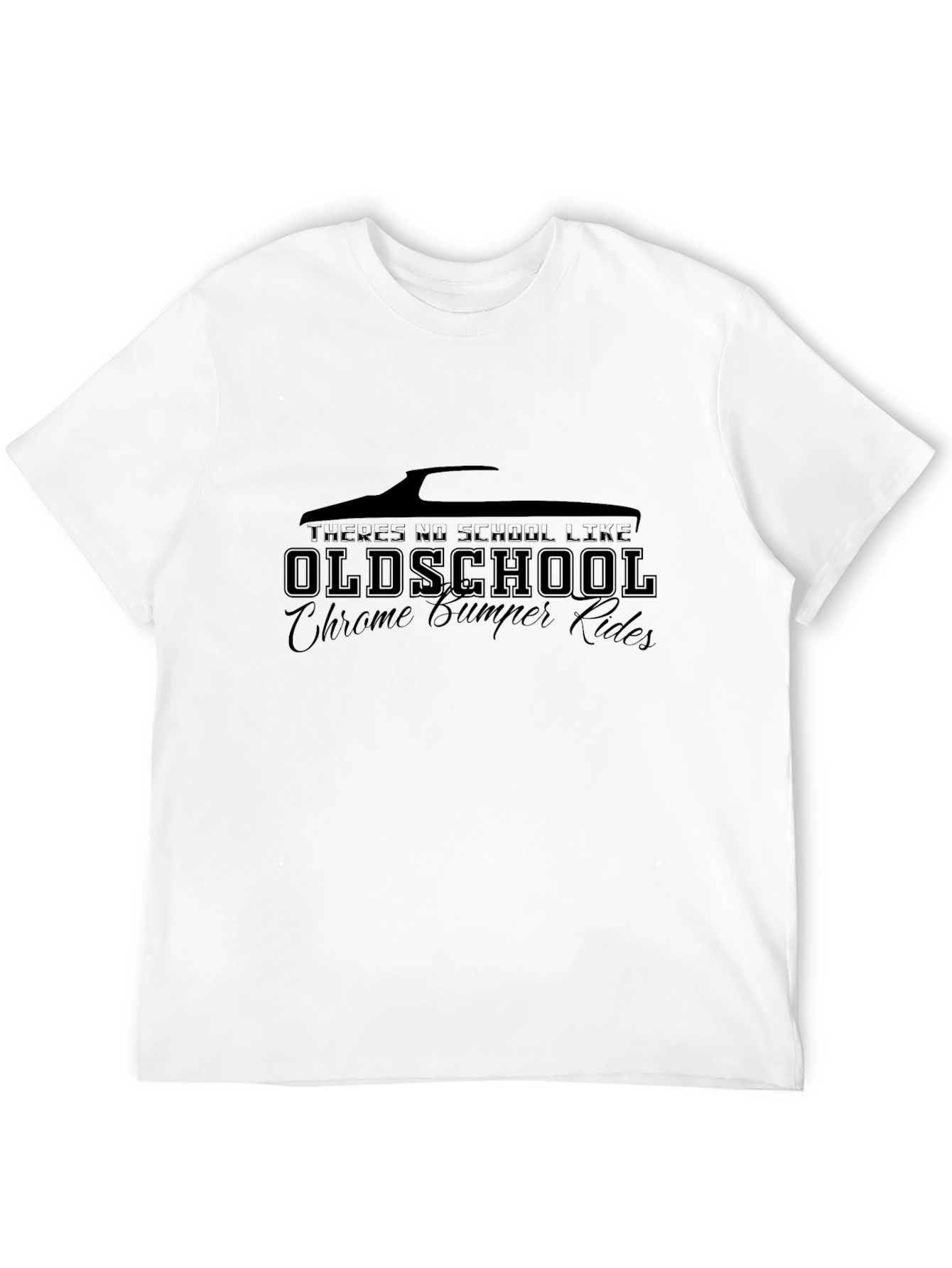 Oldschool Chrome Bumper Rides Black T-Shirt