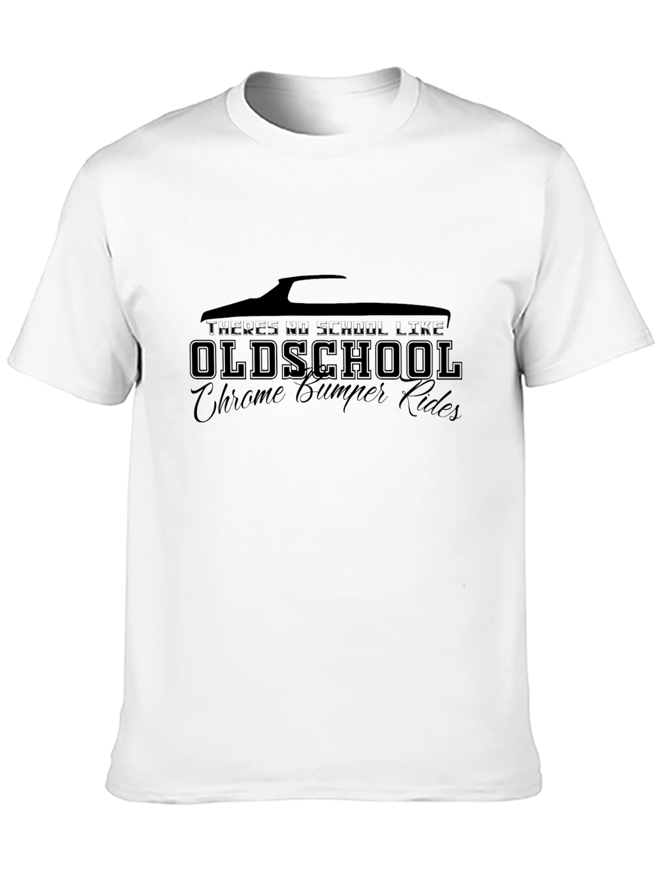Oldschool Chrome Bumper Rides Black T-Shirt