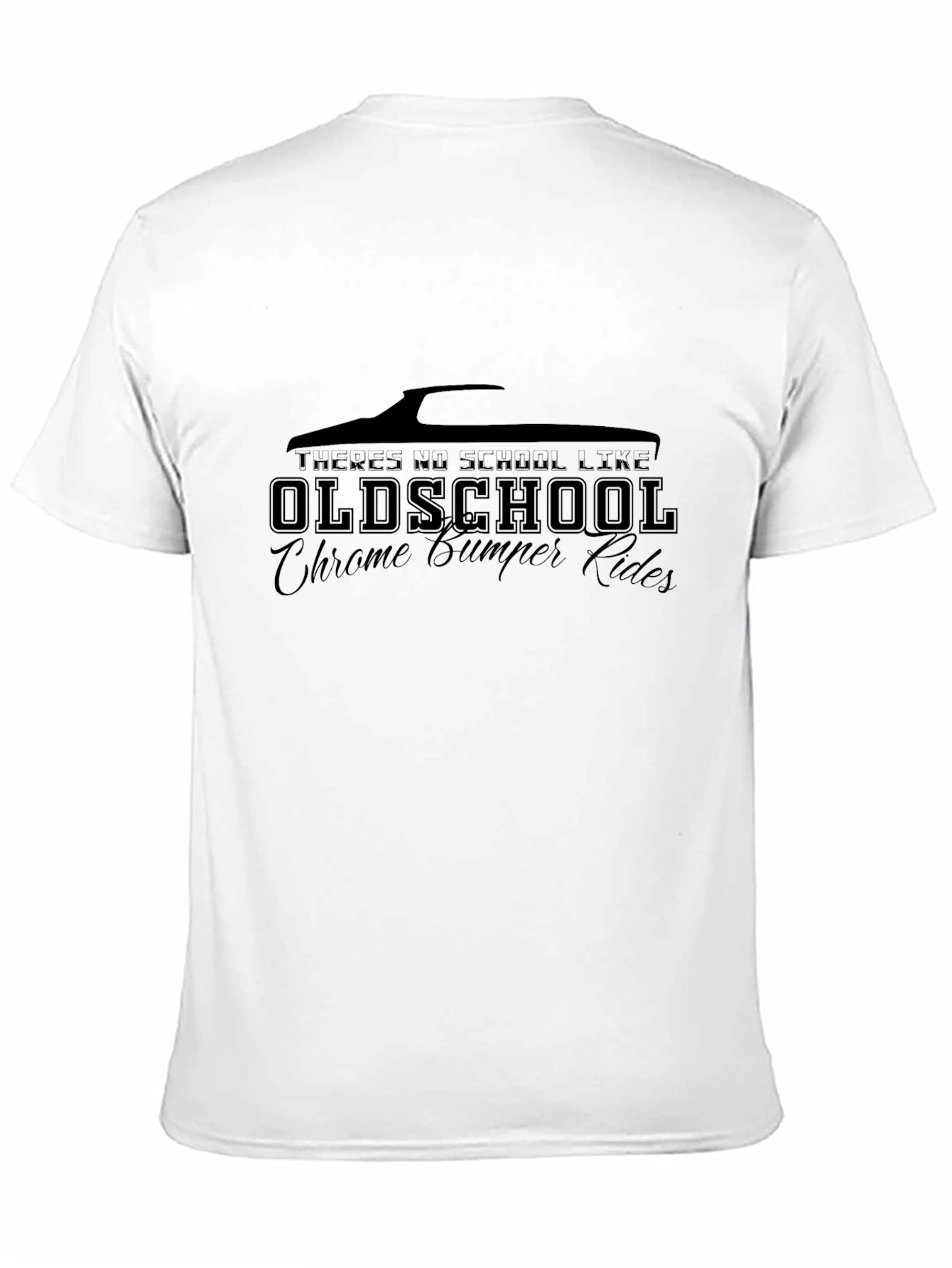 Oldschool Chrome Bumper Rides Black T-Shirt