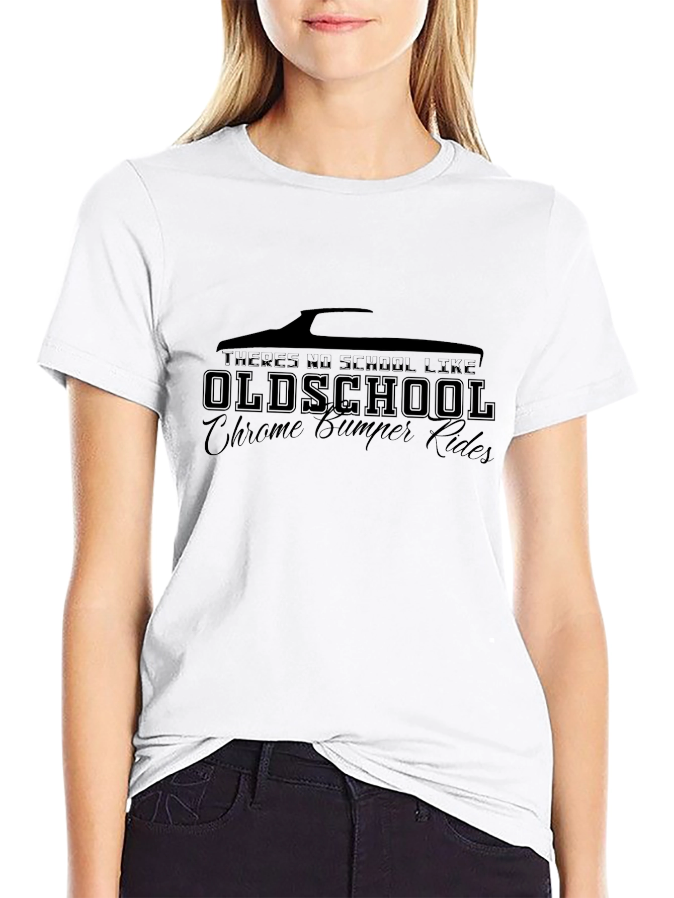 Oldschool Chrome Bumper Rides Black T-Shirt
