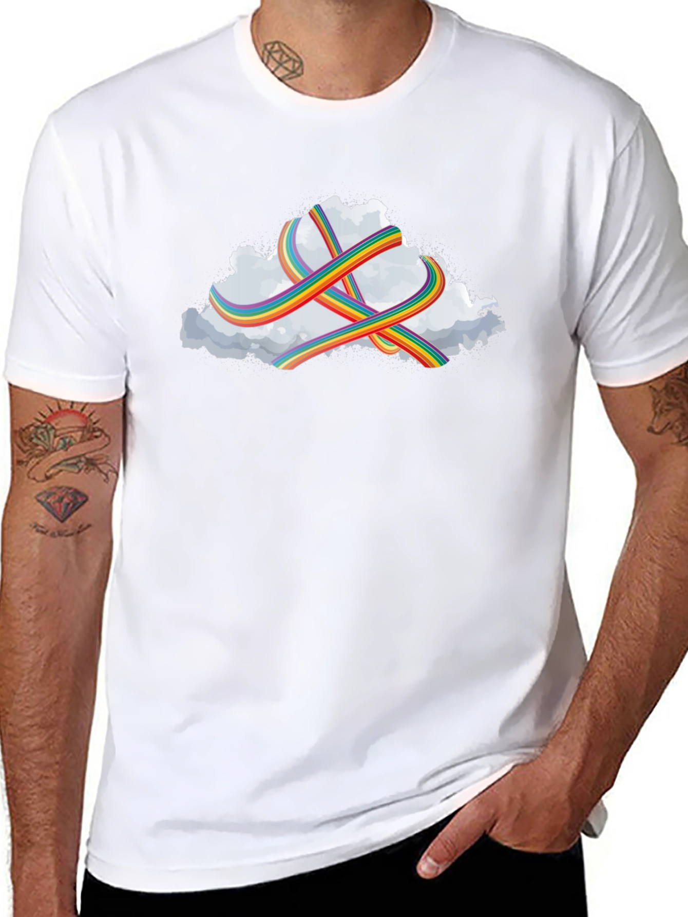 Rainbow Cloud T-Shirt: Stylish Comfort