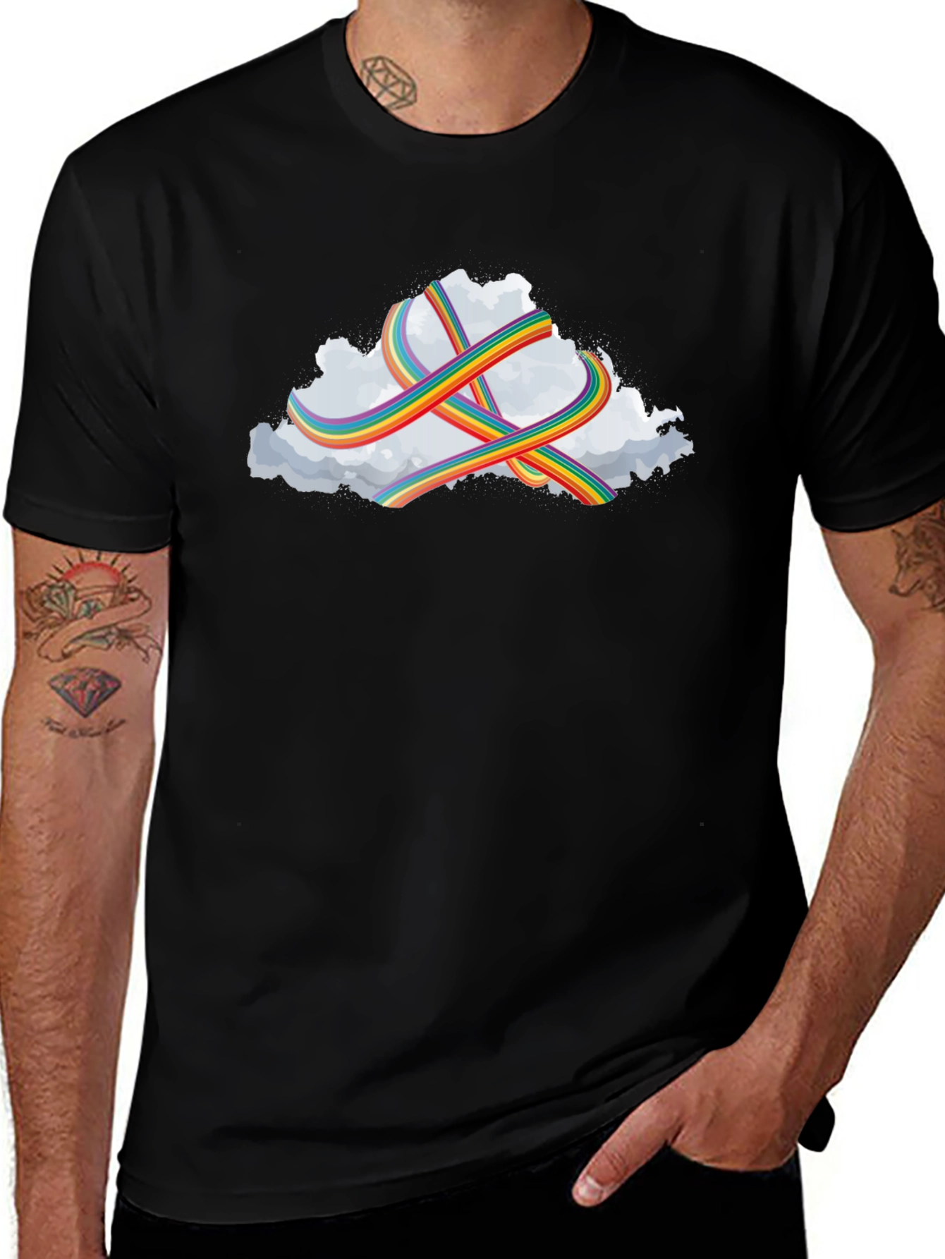Rainbow Cloud T-Shirt: Stylish Comfort