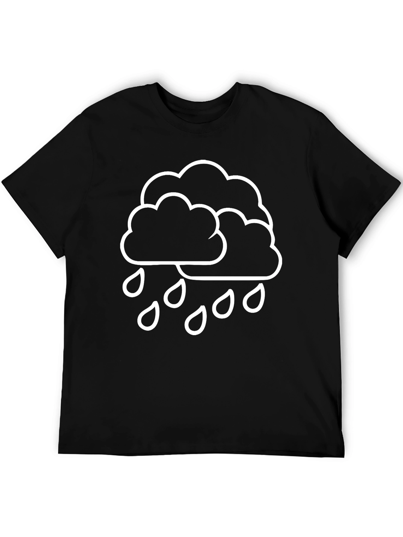 Rain Cloud T-Shirt - Black Weather Graphic Tee