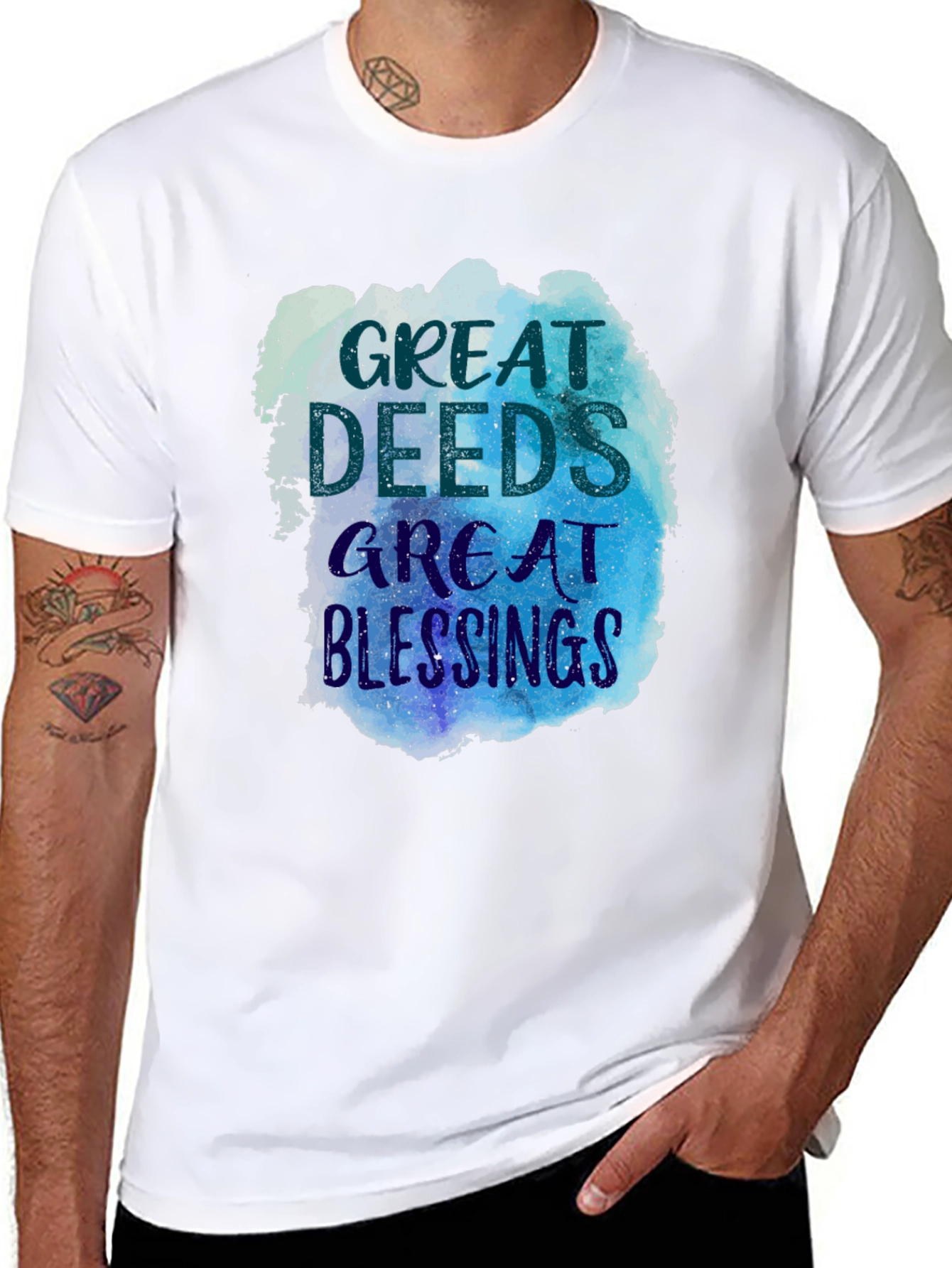 Great Deeds Great Blessings Graphic Tee