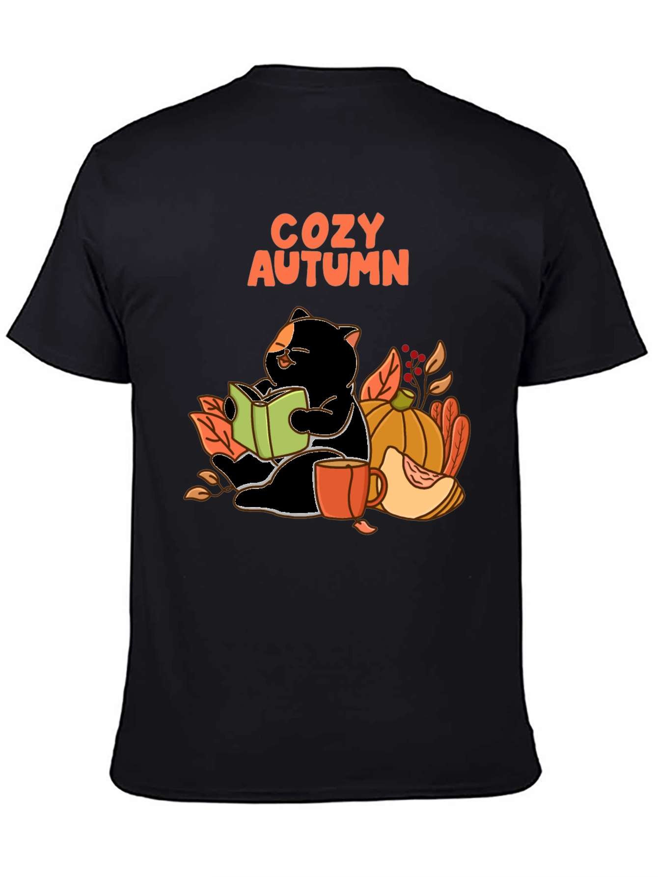 Cozy Autumn Cat T-Shirt