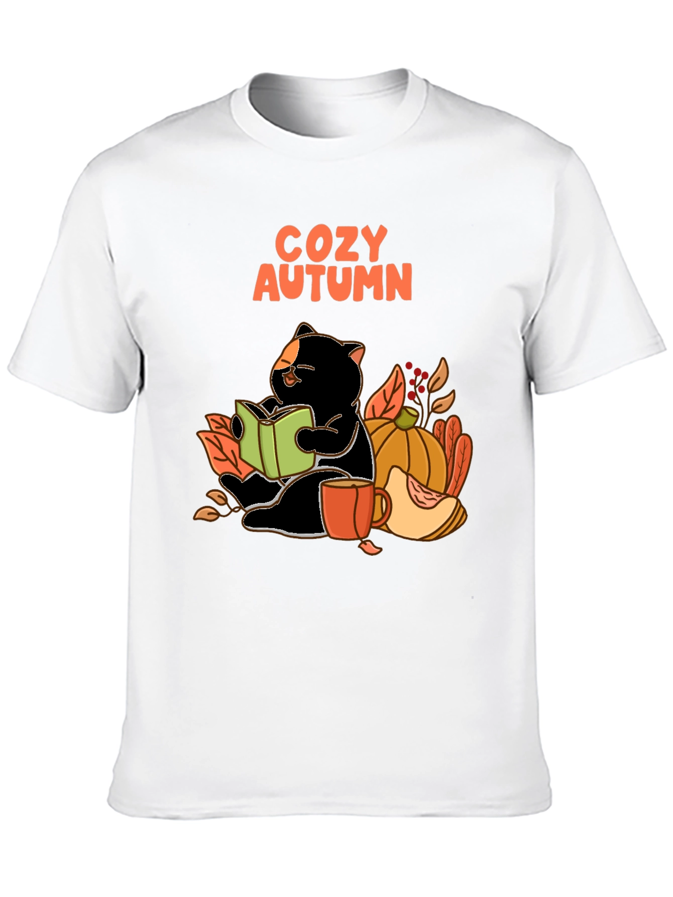 Cozy Autumn Cat T-Shirt