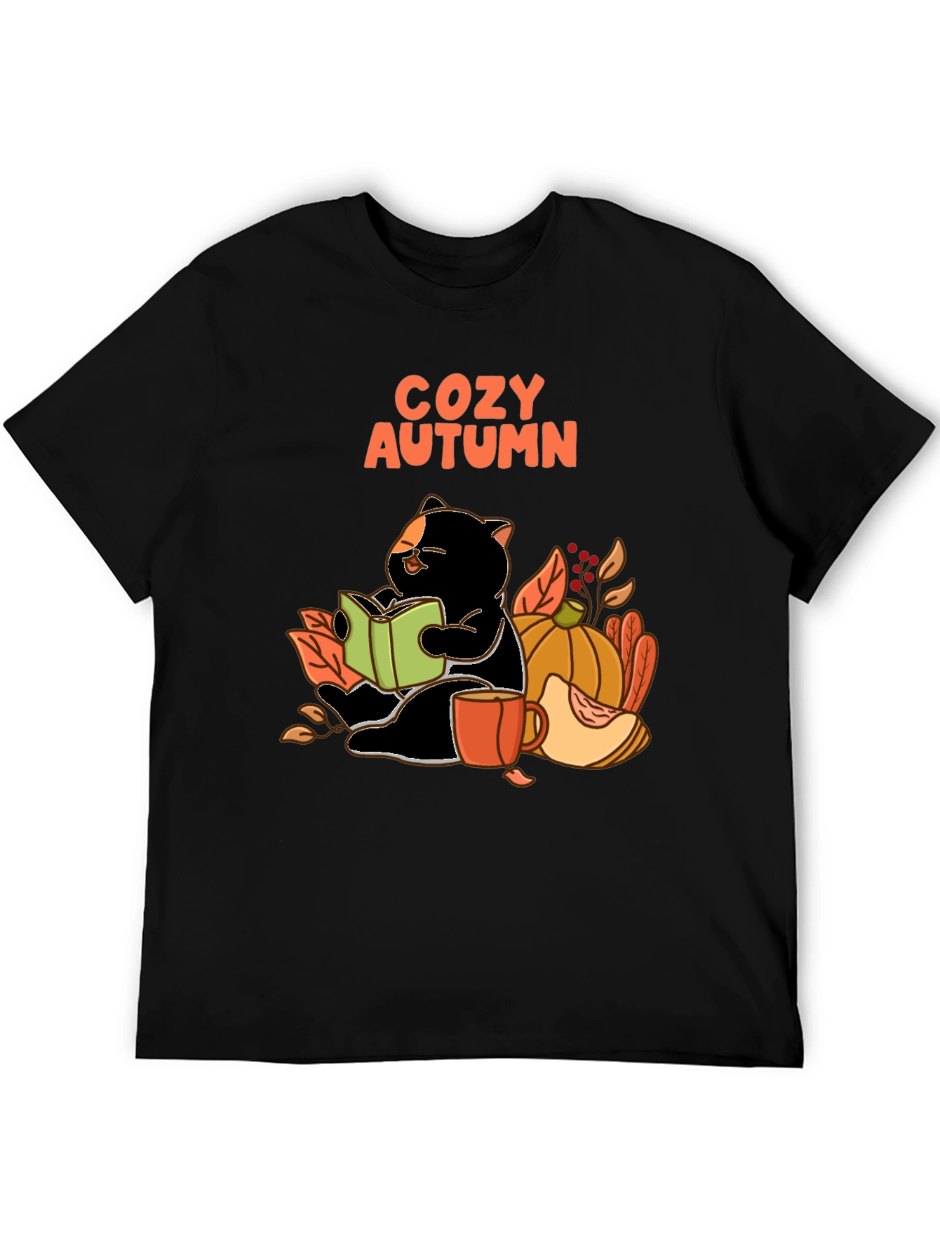 Cozy Autumn Cat T-Shirt