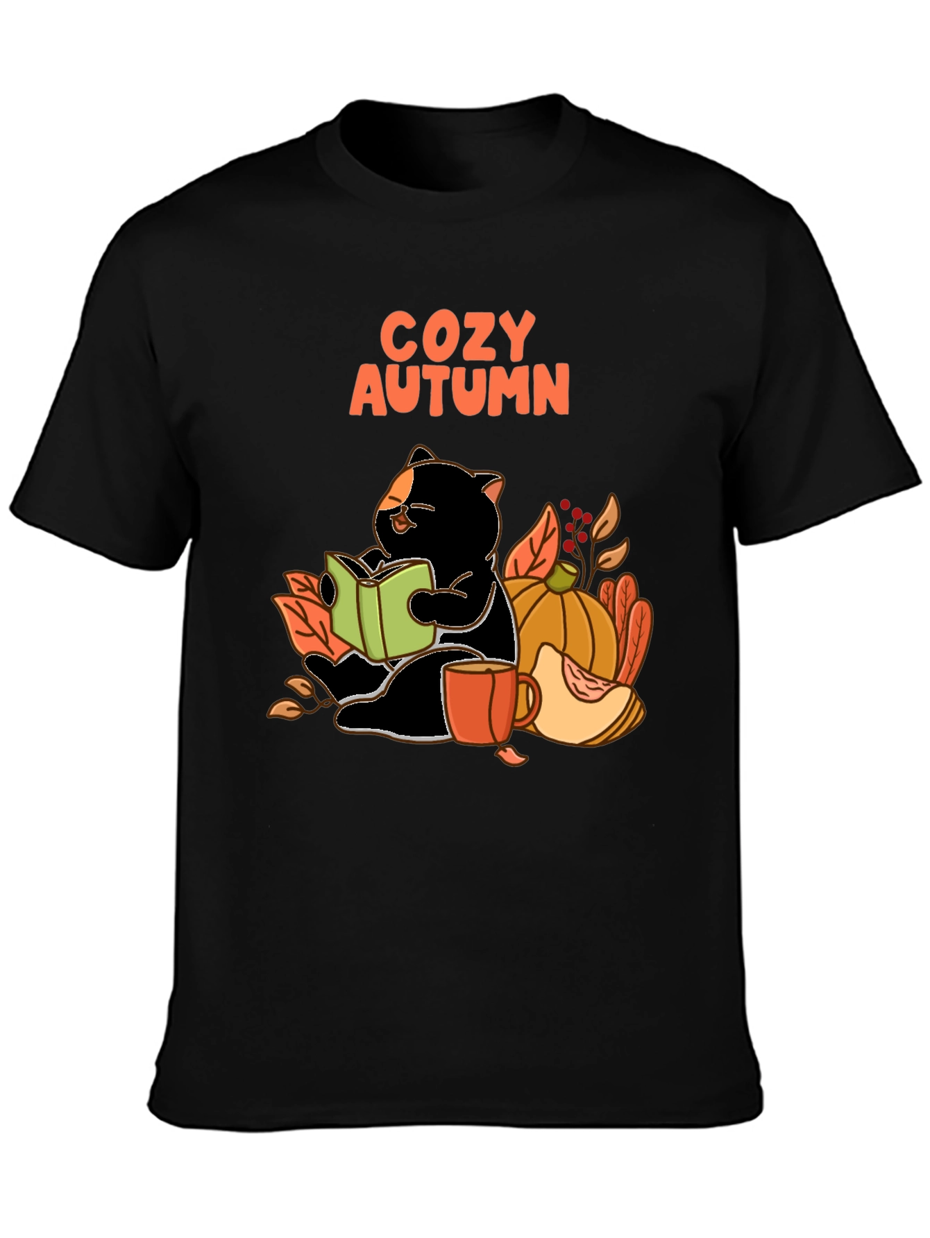 Cozy Autumn Cat T-Shirt