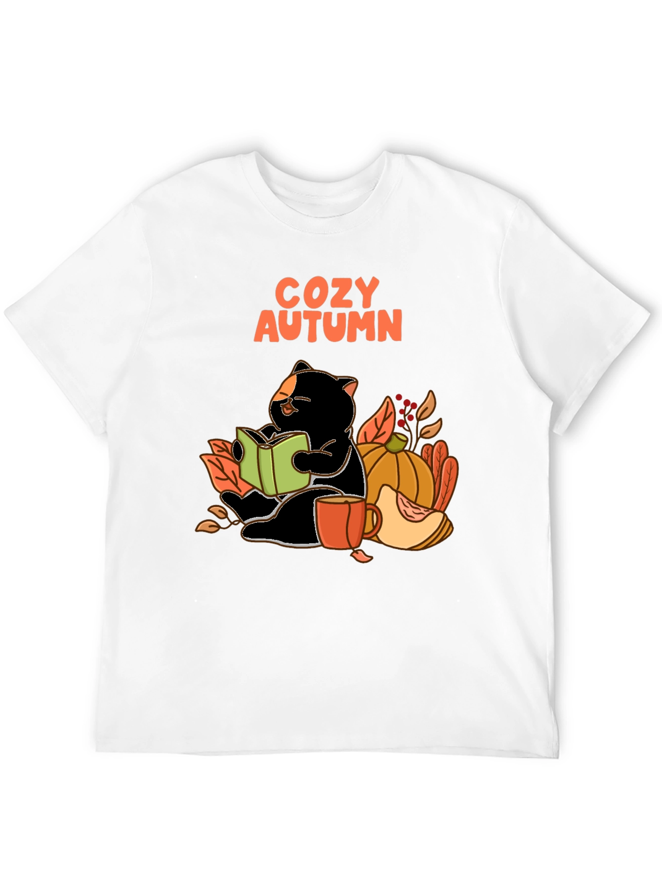 Cozy Autumn Cat T-Shirt