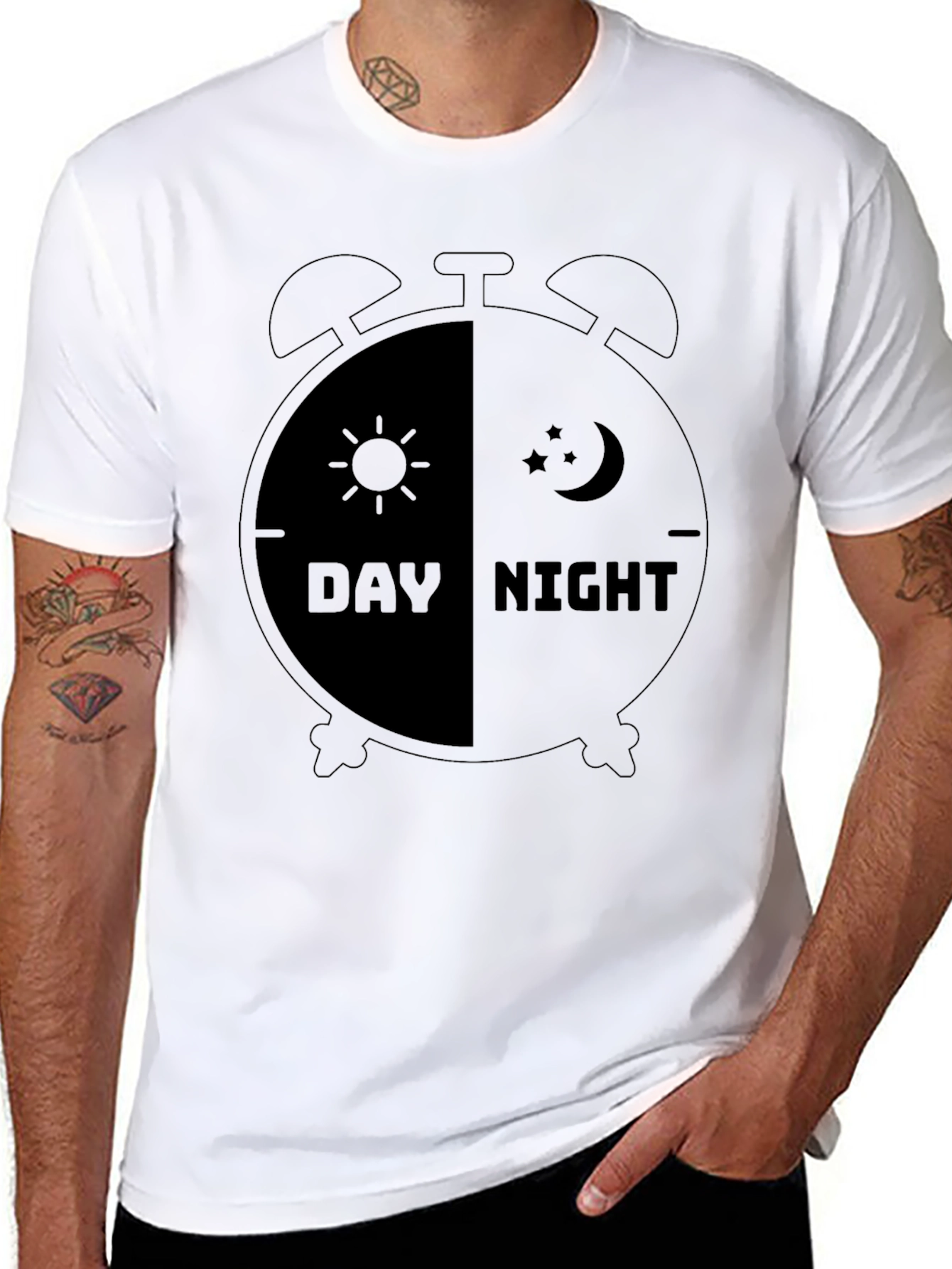 Day Night T-Shirt - Time Duality Tee