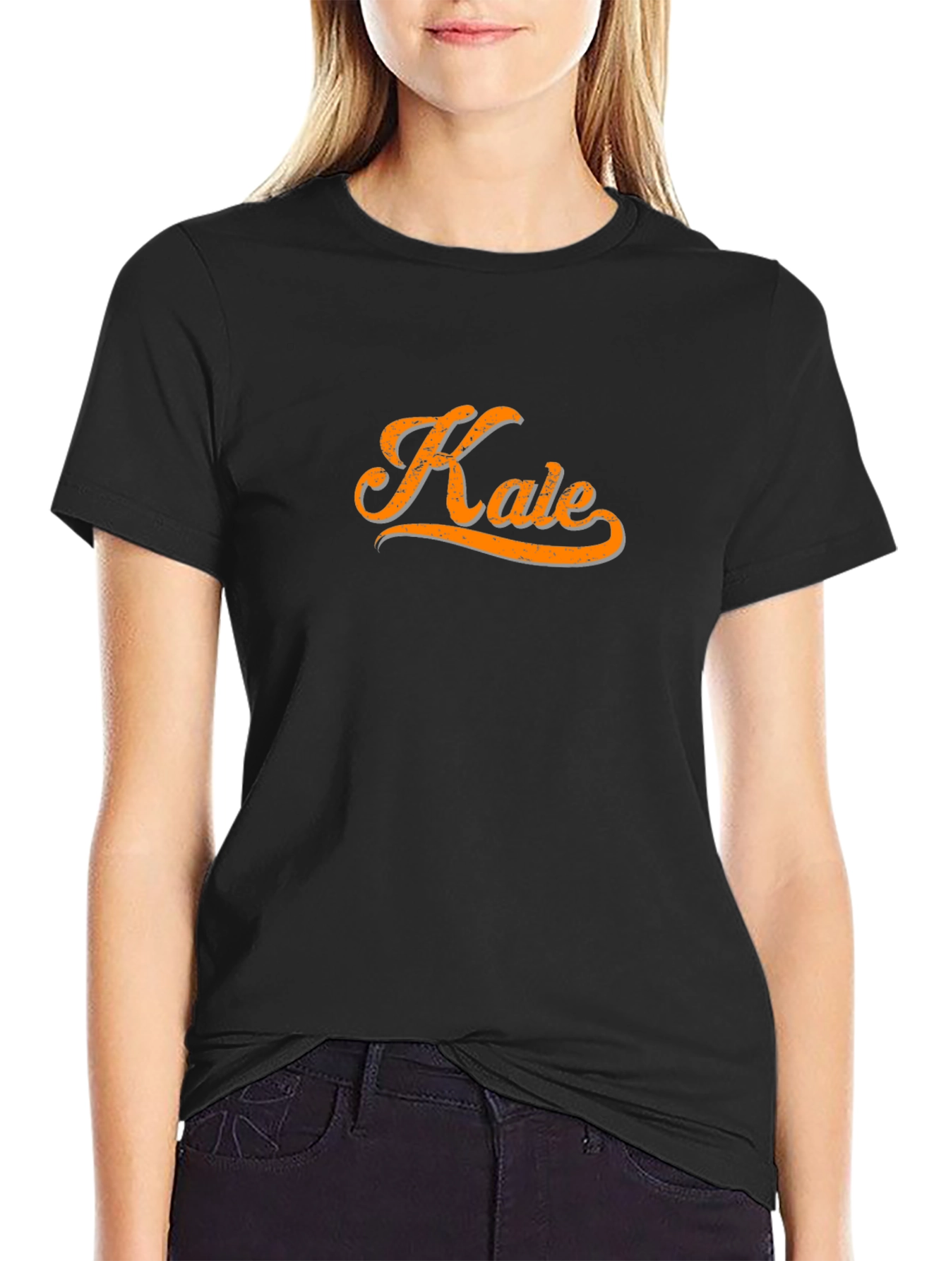 Kale Retro Style T-Shirt - Black
