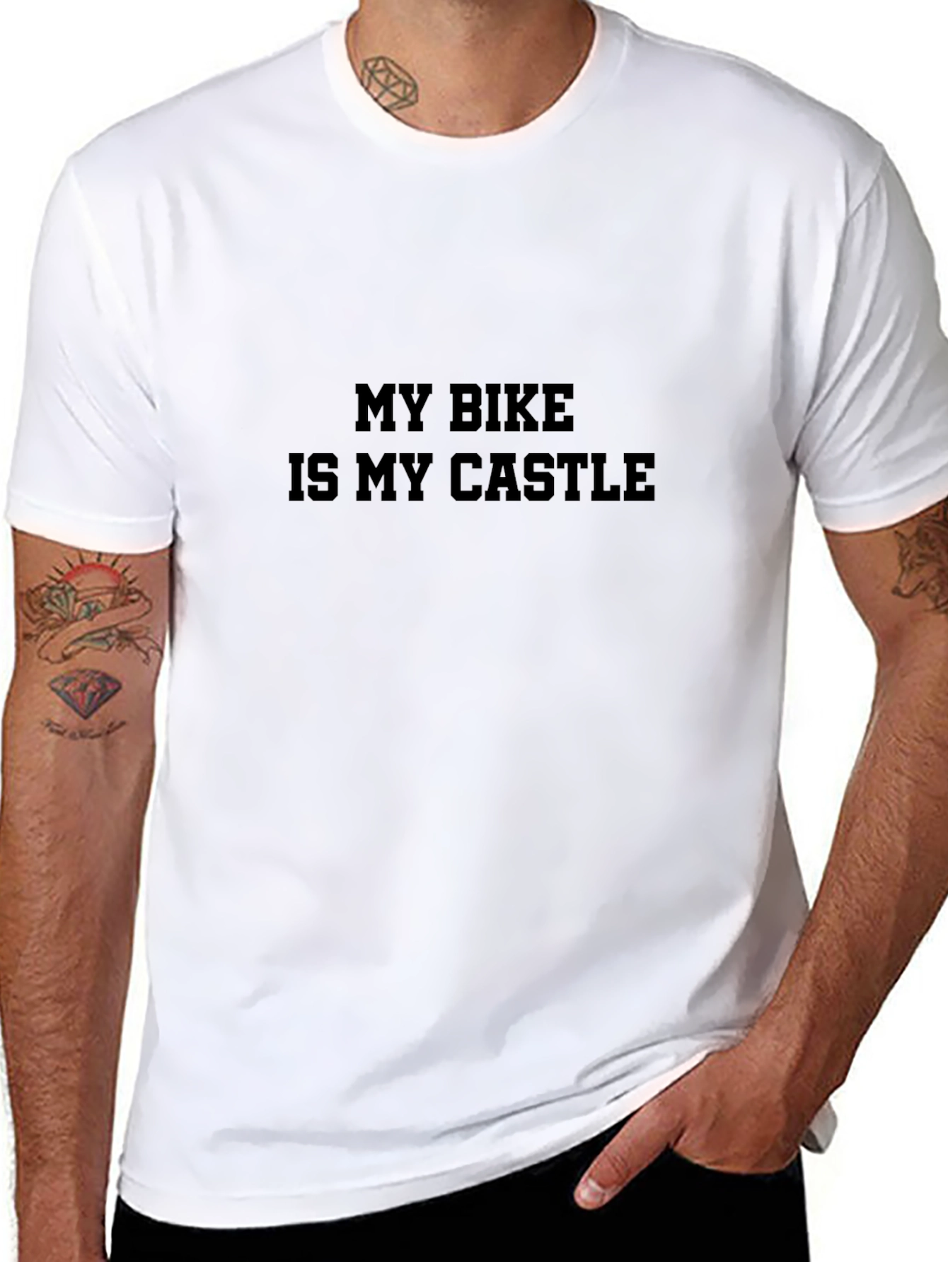 My Bike is My Castle Mens Black T-Shirt