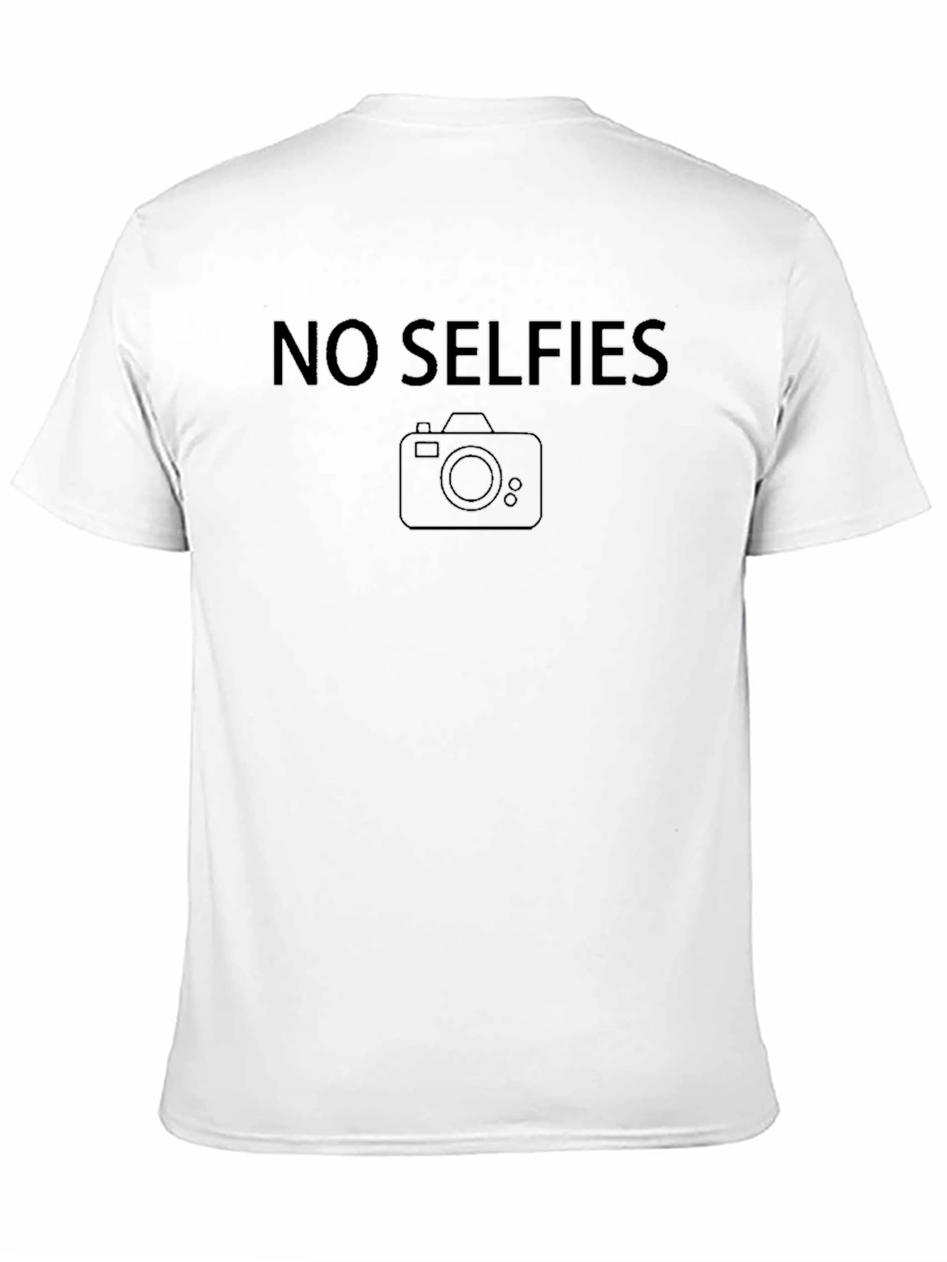 No Selfies Black Graphic Tee