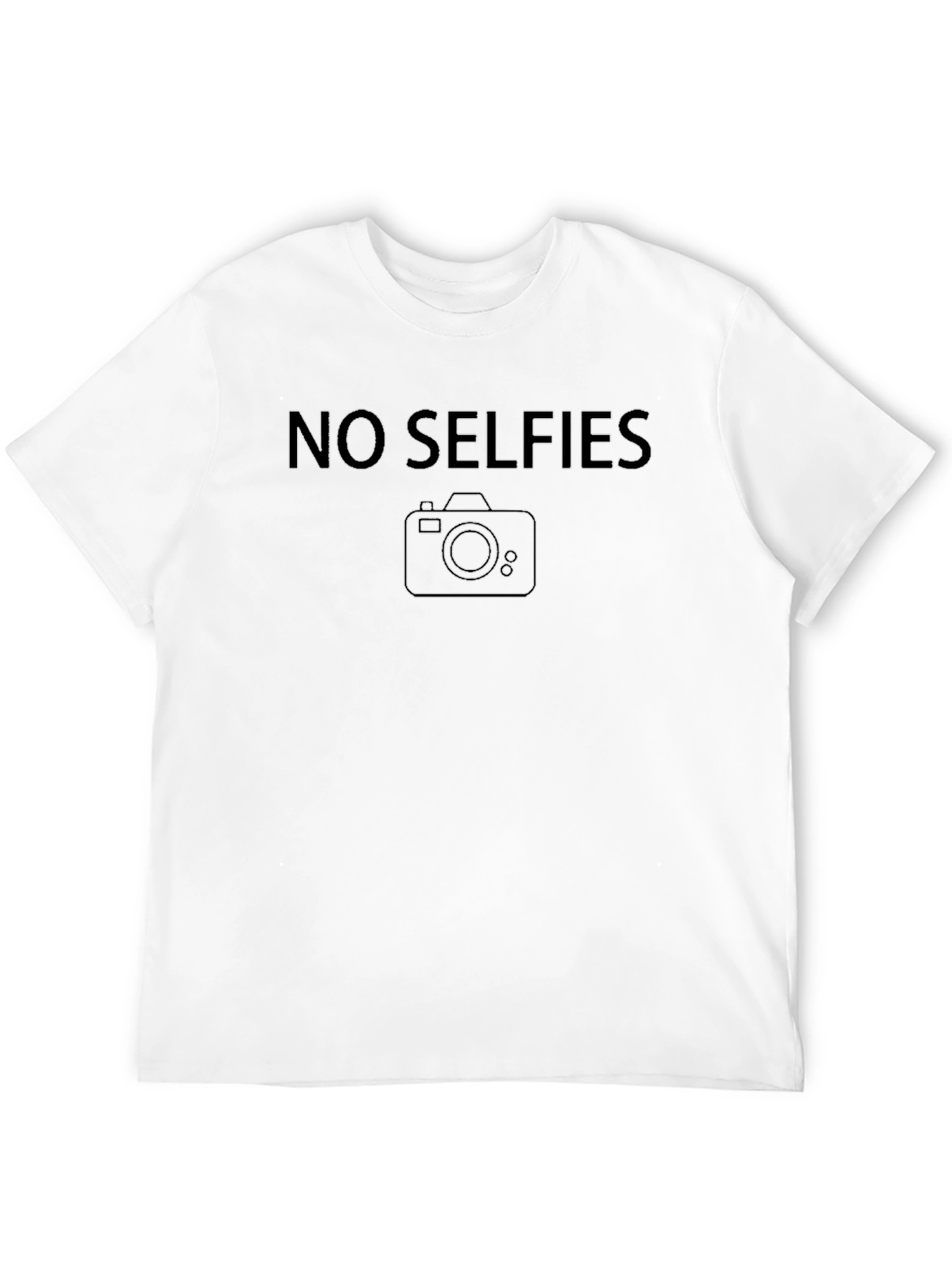 No Selfies Black Graphic Tee