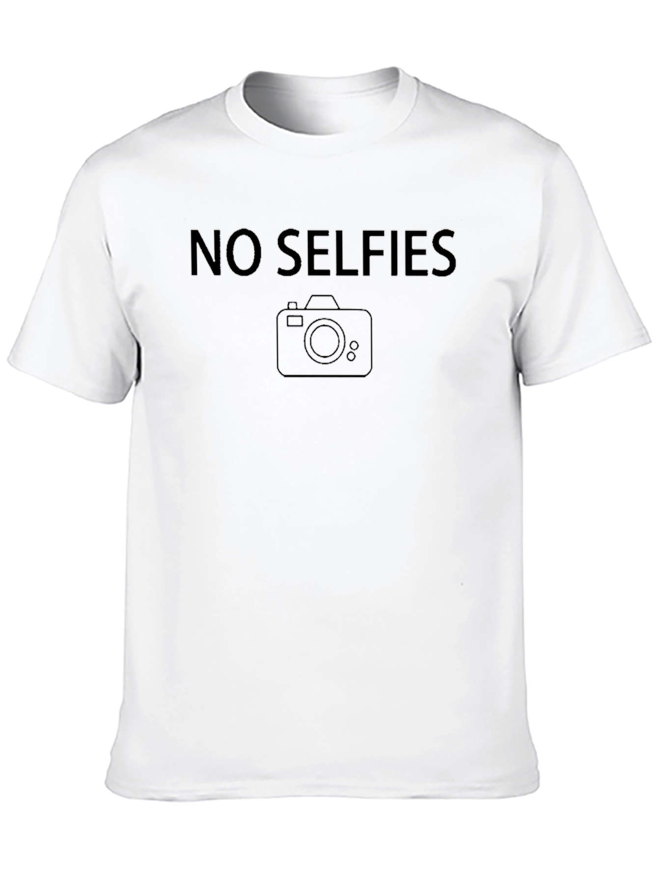 No Selfies Black Graphic Tee