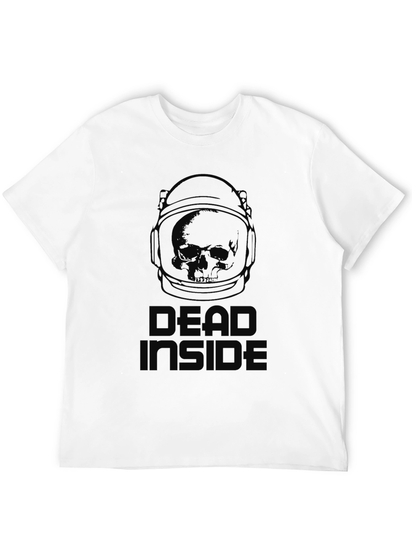 Dead Inside Astronaut Skull T-Shirt - Black Graphic Tee