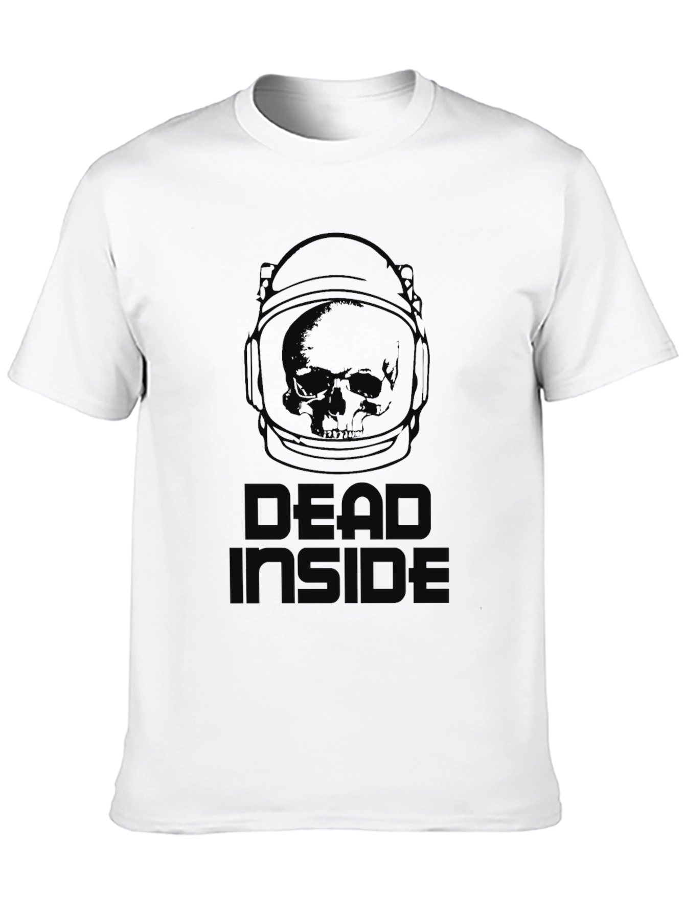 Dead Inside Astronaut Skull T-Shirt - Black Graphic Tee