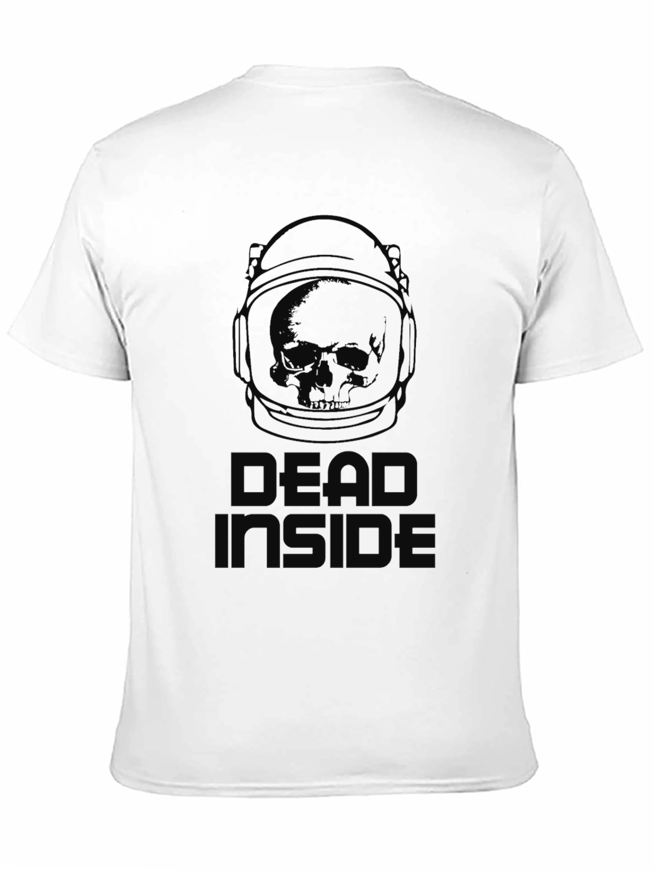Dead Inside Astronaut Skull T-Shirt - Black Graphic Tee