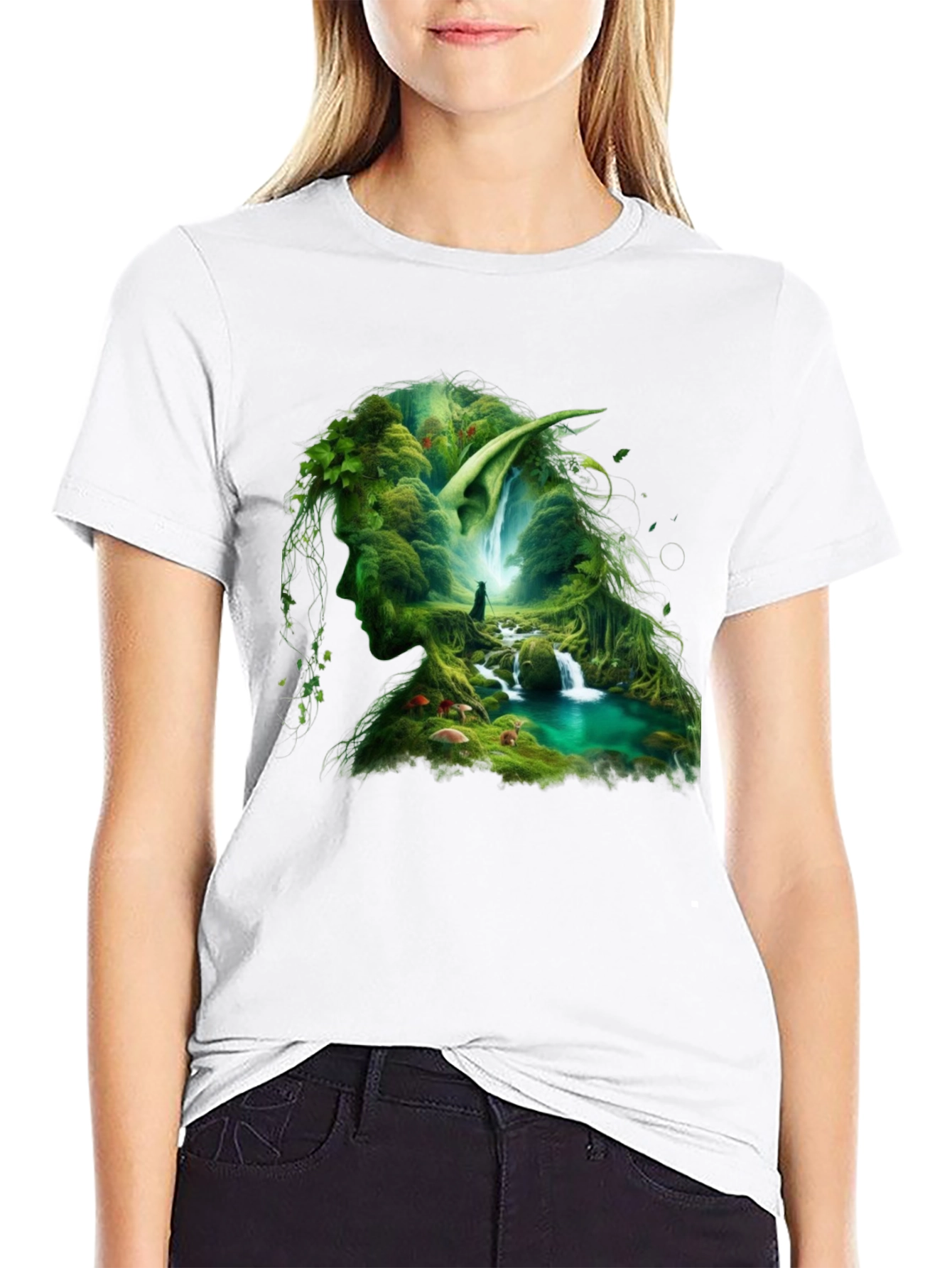 Nature Elf T-Shirt - Forest Cascade Design