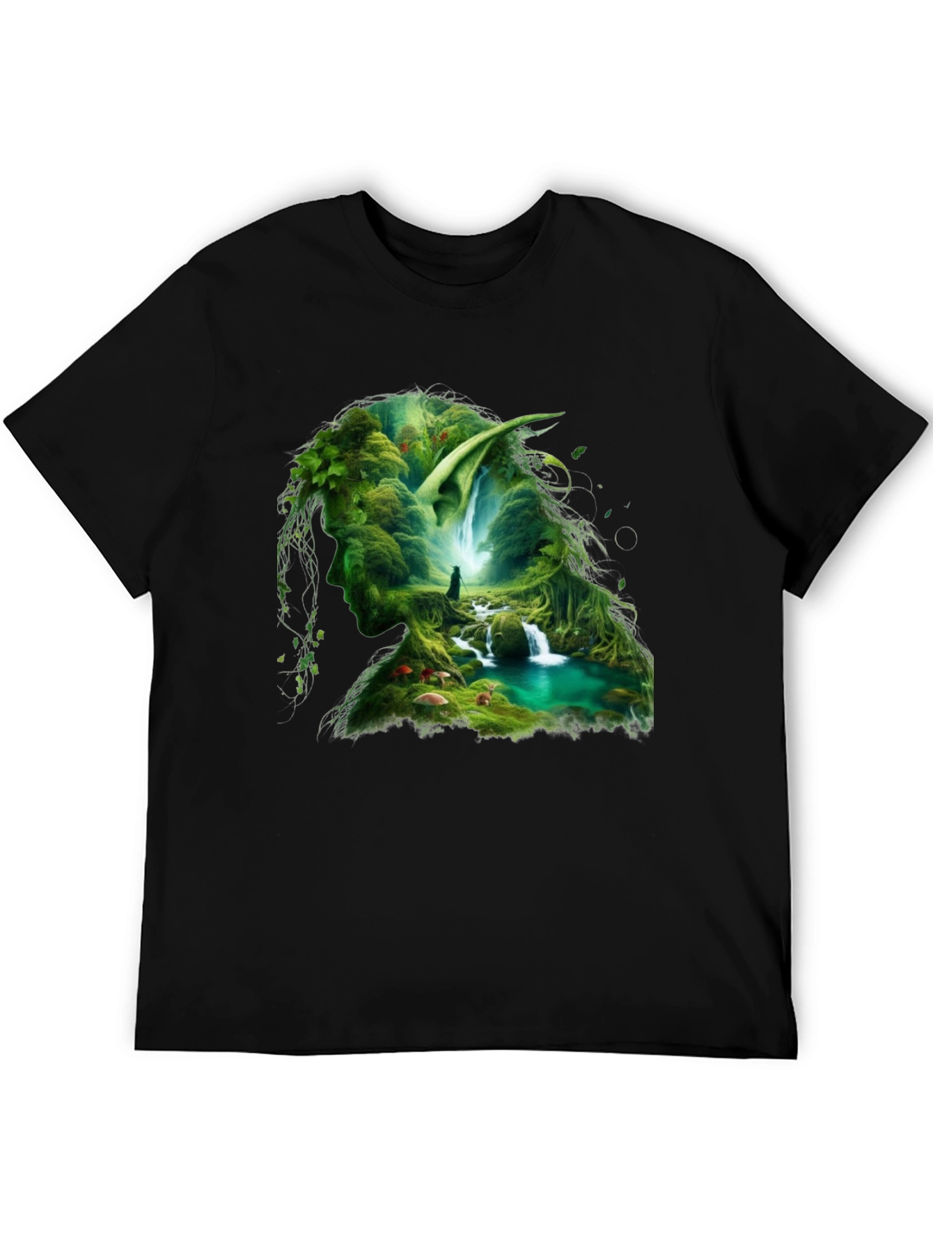 Nature Elf T-Shirt - Forest Cascade Design