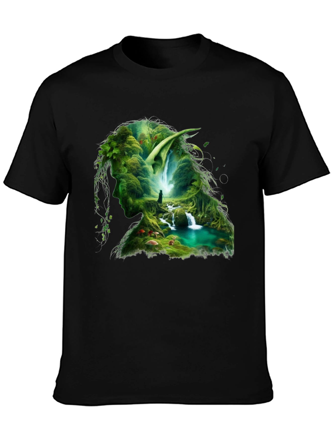 Nature Elf T-Shirt - Forest Cascade Design