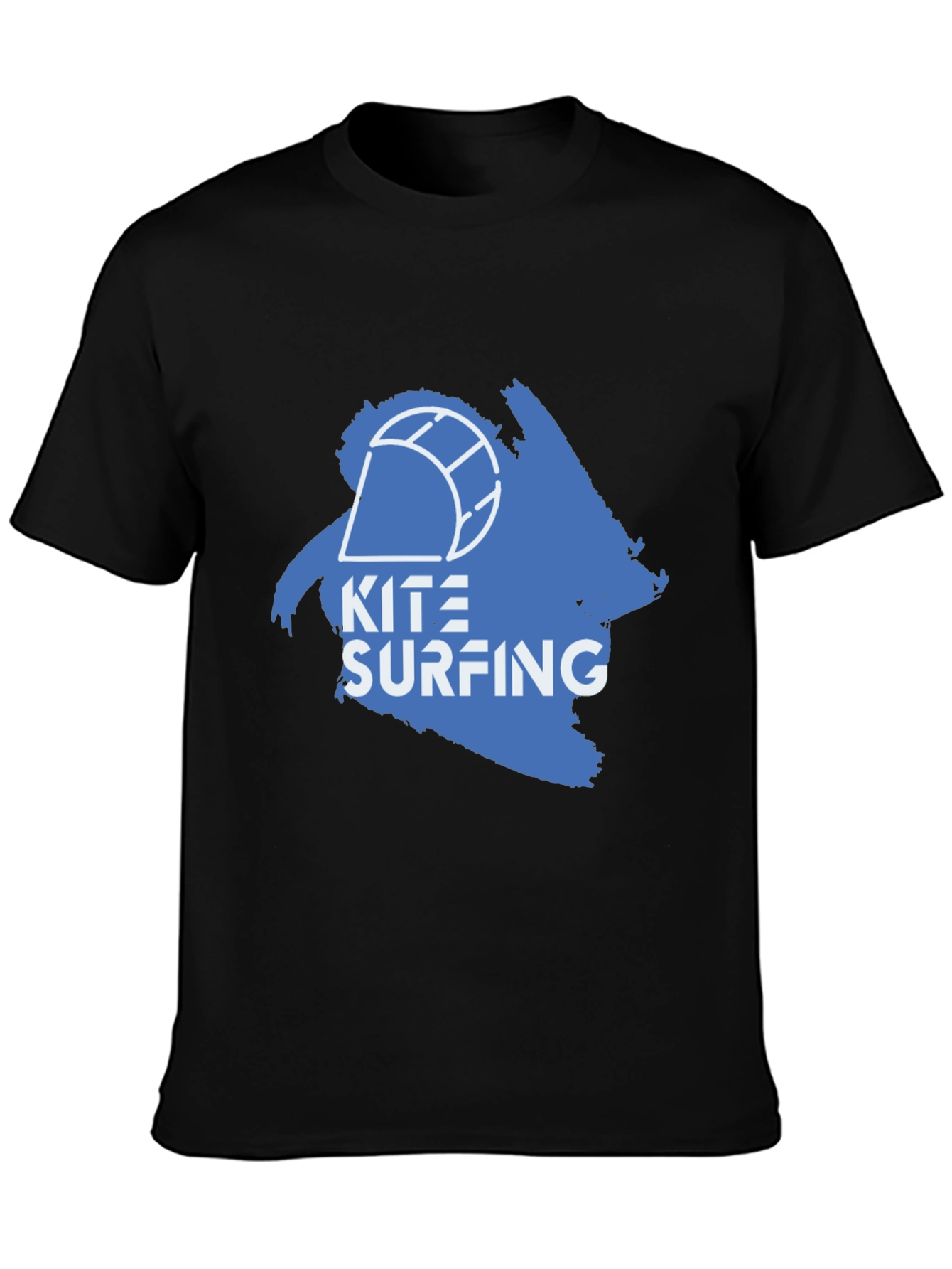 Kite Surfing Graphic T-Shirt - Mens Black Tee