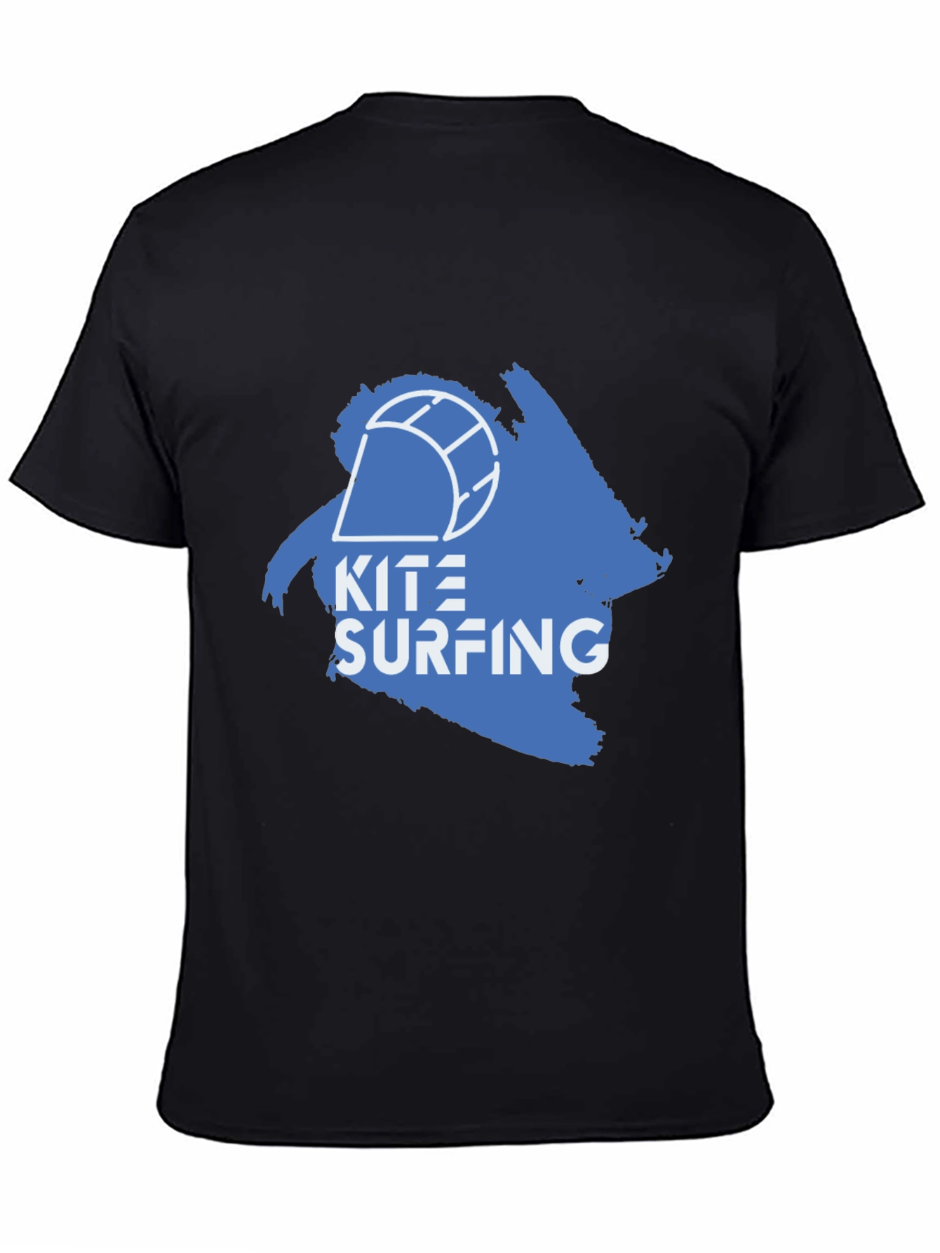 Kite Surfing Graphic T-Shirt - Mens Black Tee