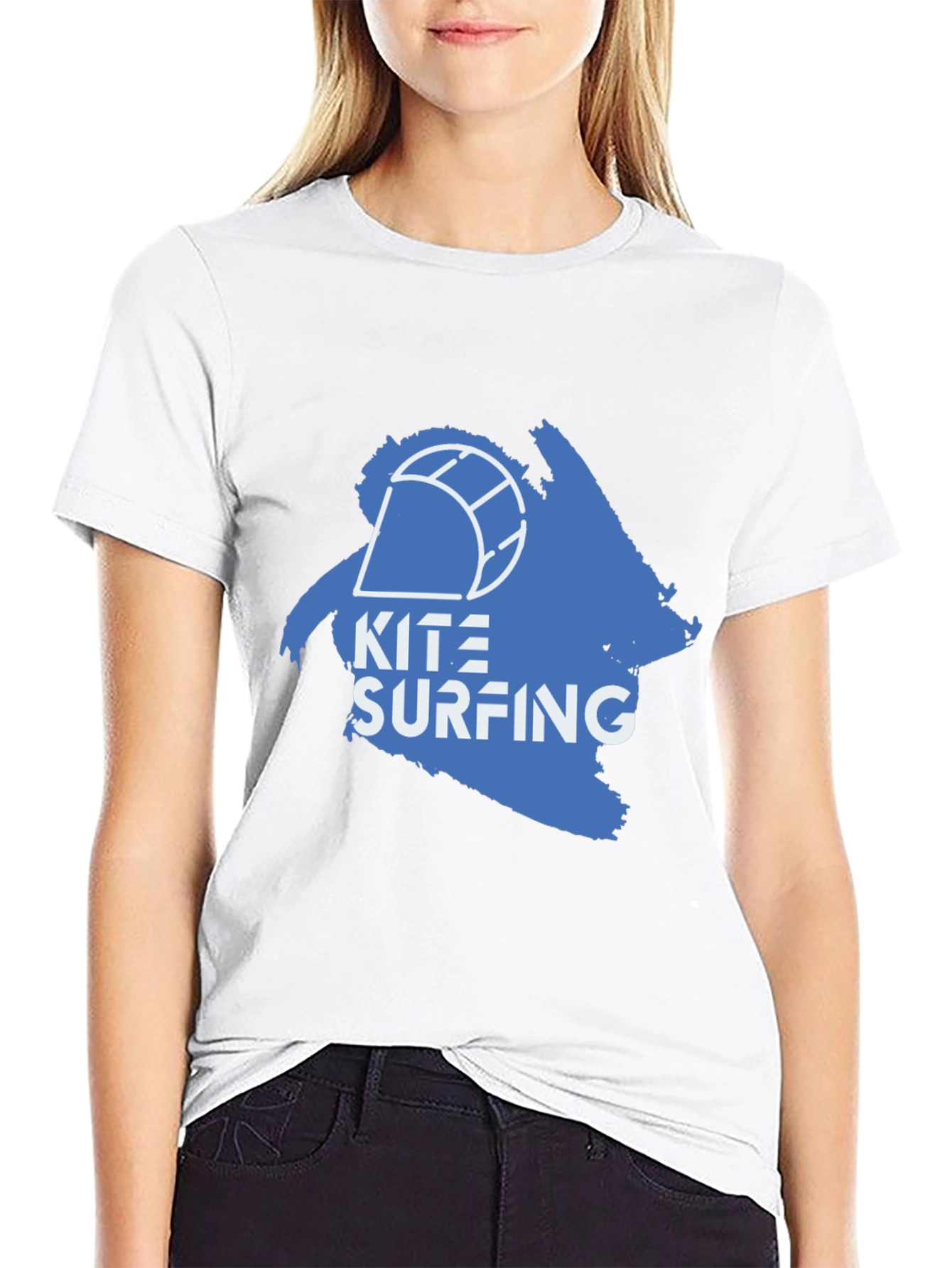 Kite Surfing Graphic T-Shirt - Mens Black Tee