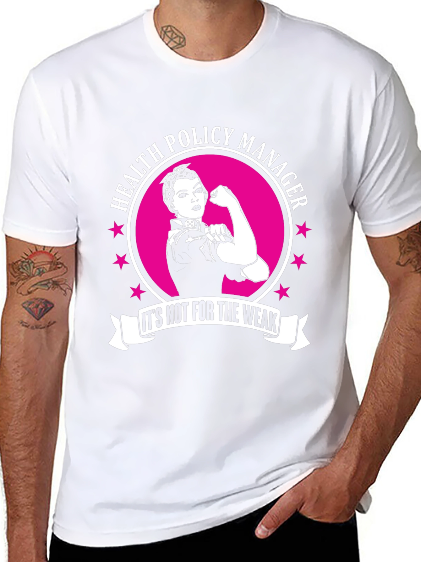 Health Policy Manager T-Shirt - Rosie the Riveter Style!