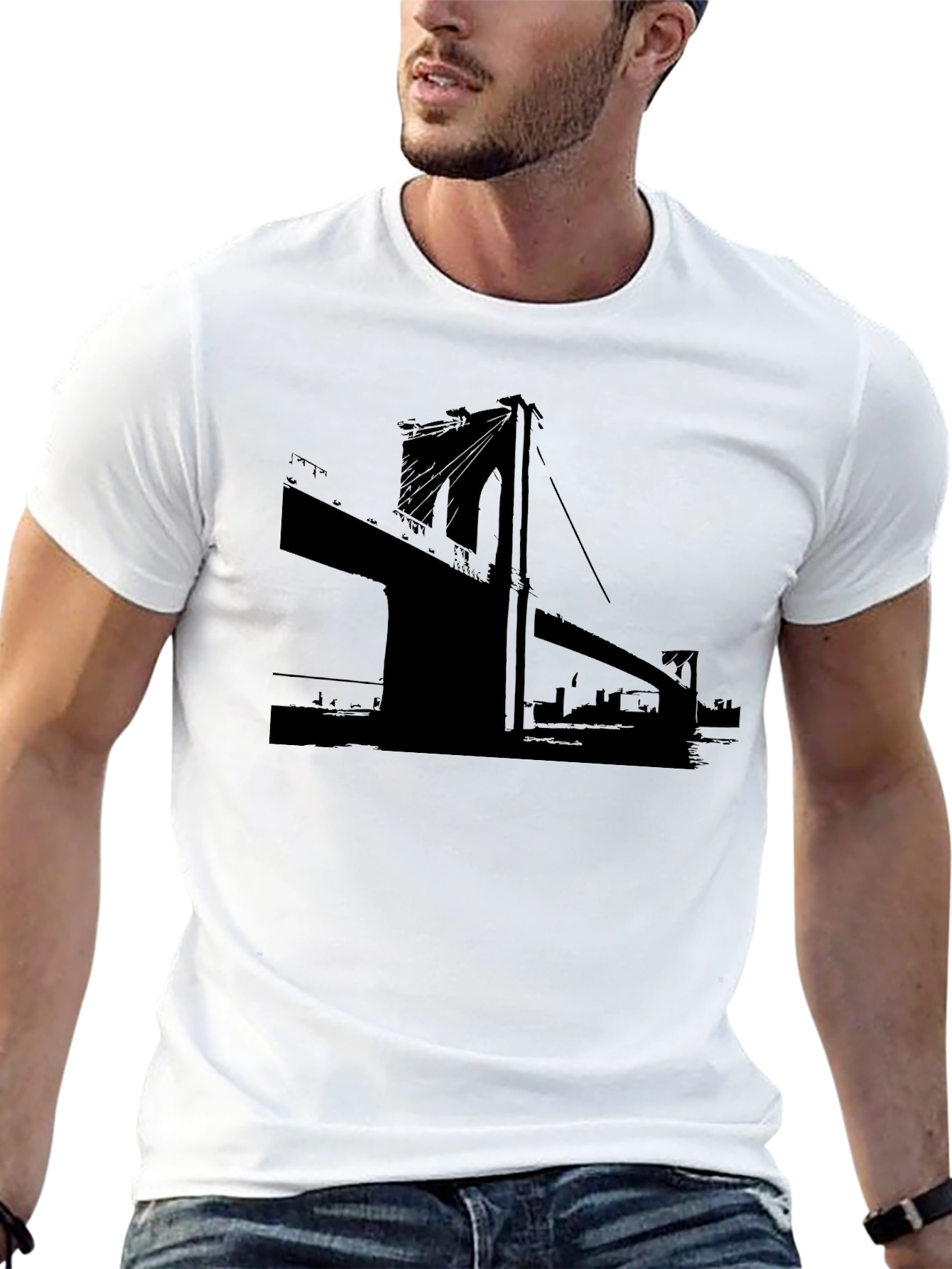 Brooklyn Bridge Graphic Tee - Black