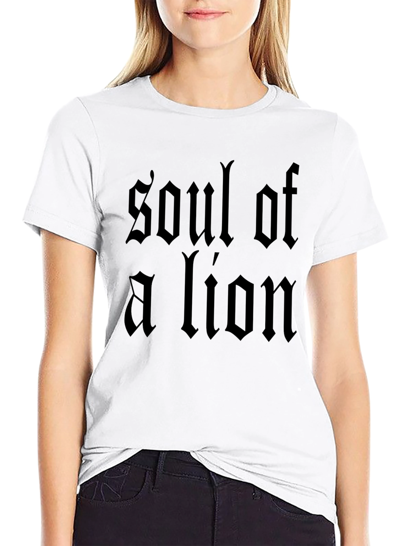 Soul of a Lion Black Graphic T-Shirt