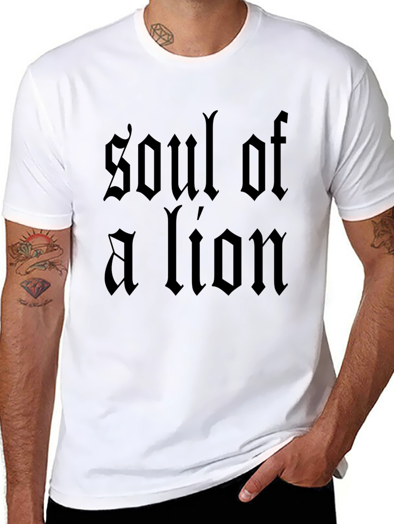 Soul of a Lion Black Graphic T-Shirt