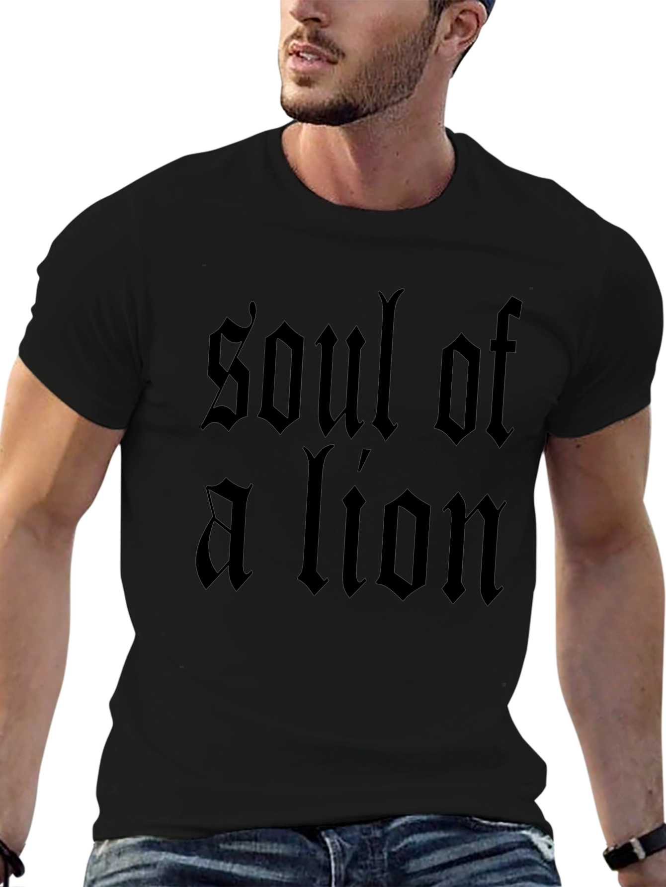 Soul of a Lion Black Graphic T-Shirt