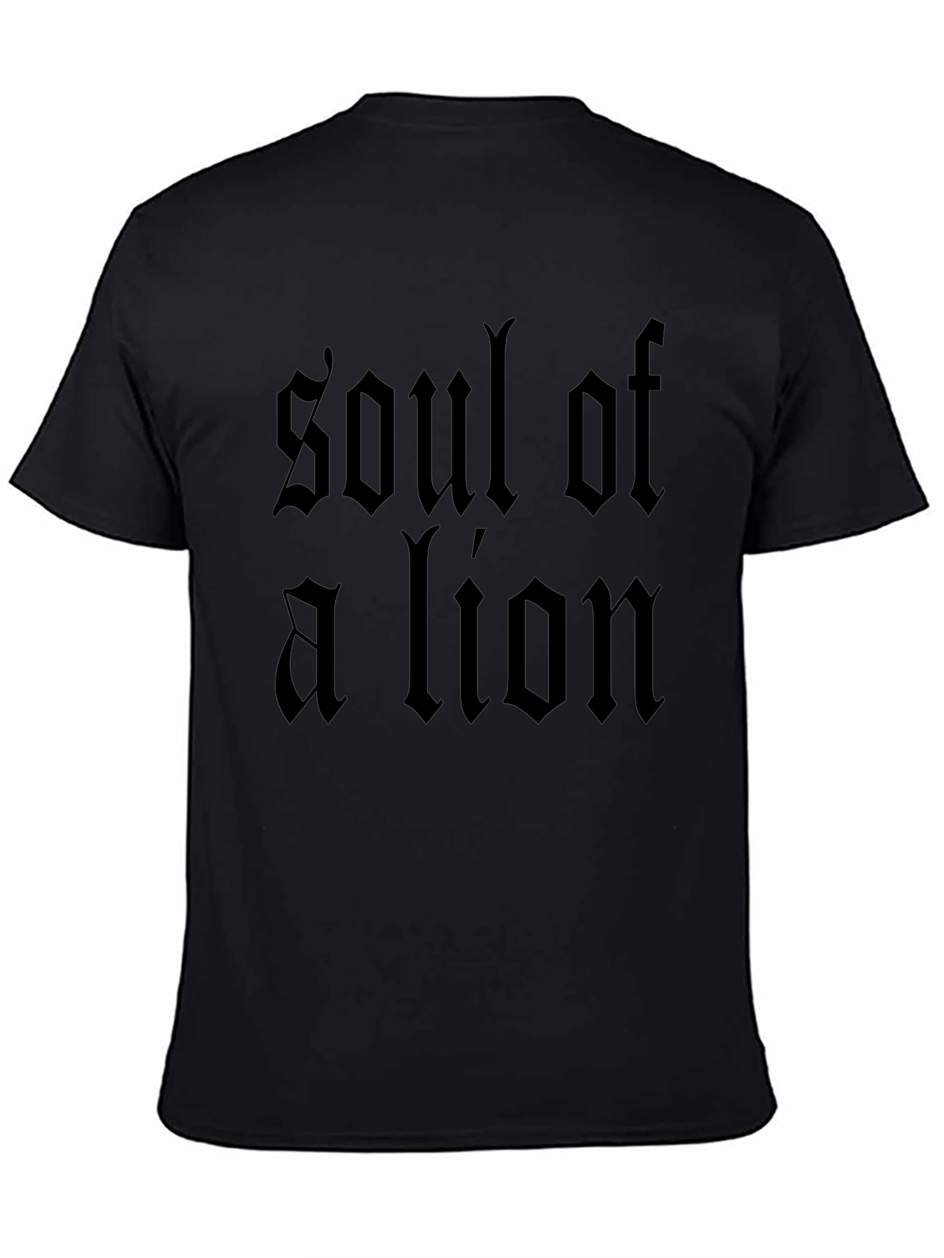 Soul of a Lion Black Graphic T-Shirt
