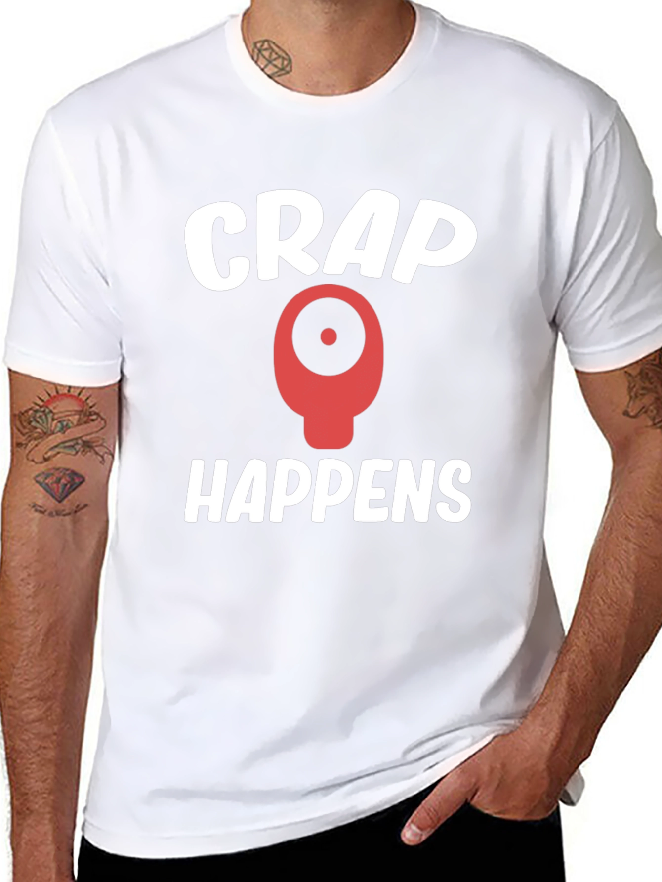 Crap Happens Graphic Tee - Black