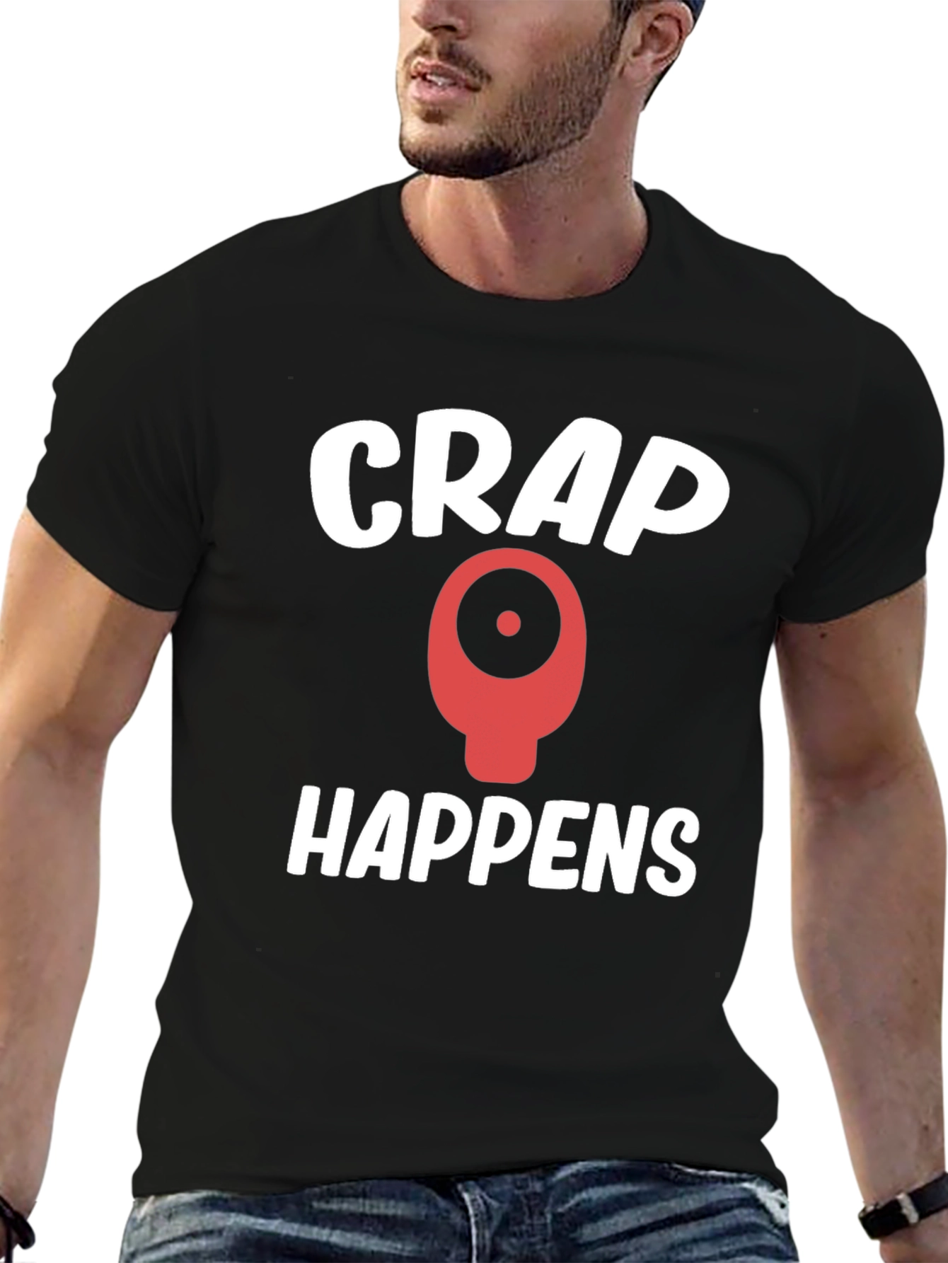 Crap Happens Graphic Tee - Black
