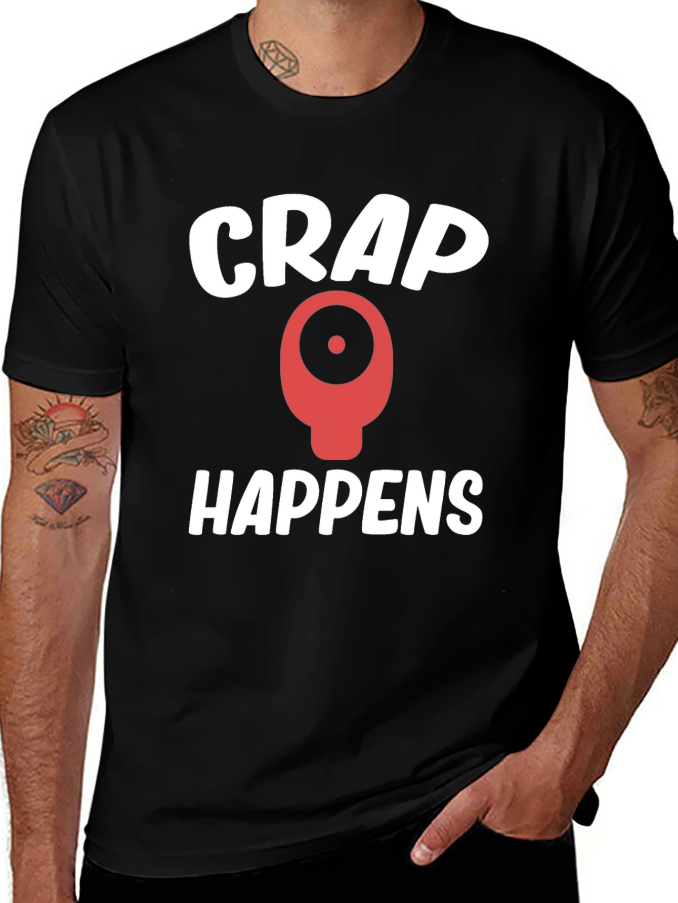Crap Happens Graphic Tee - Black