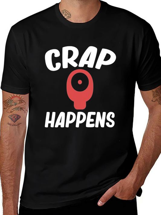 Crap Happens Graphic Tee - Black