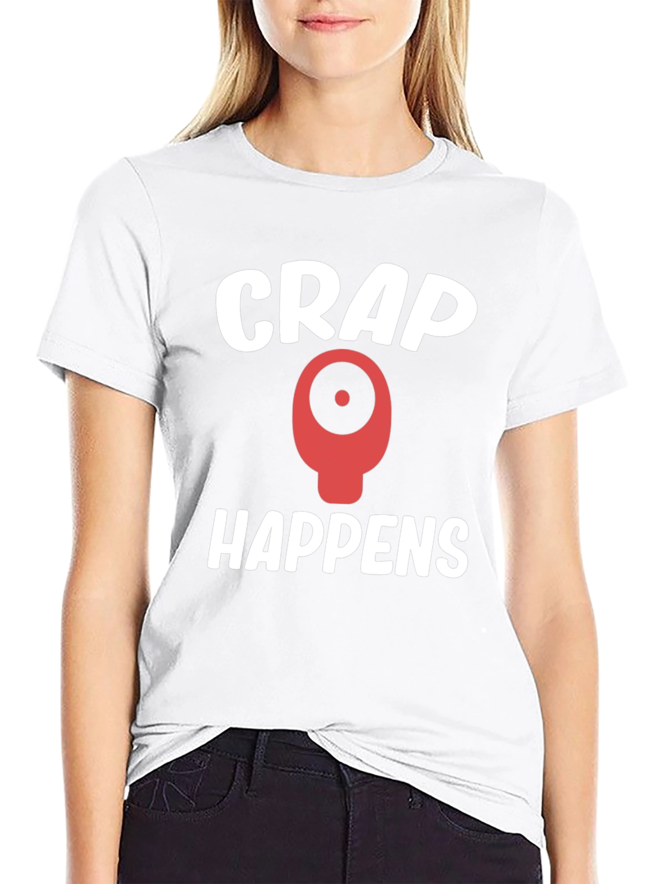 Crap Happens Graphic Tee - Black