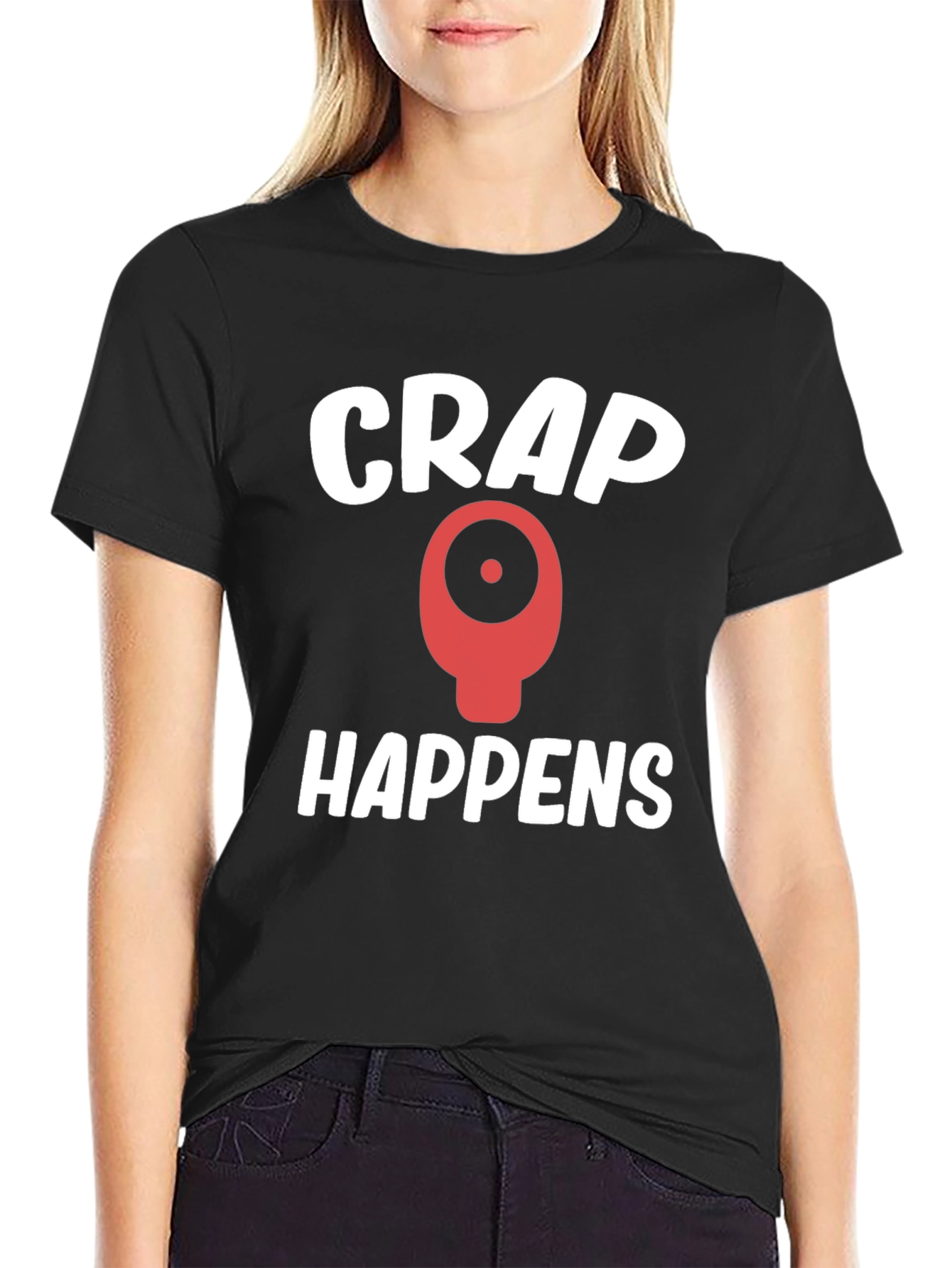 Crap Happens Graphic Tee - Black
