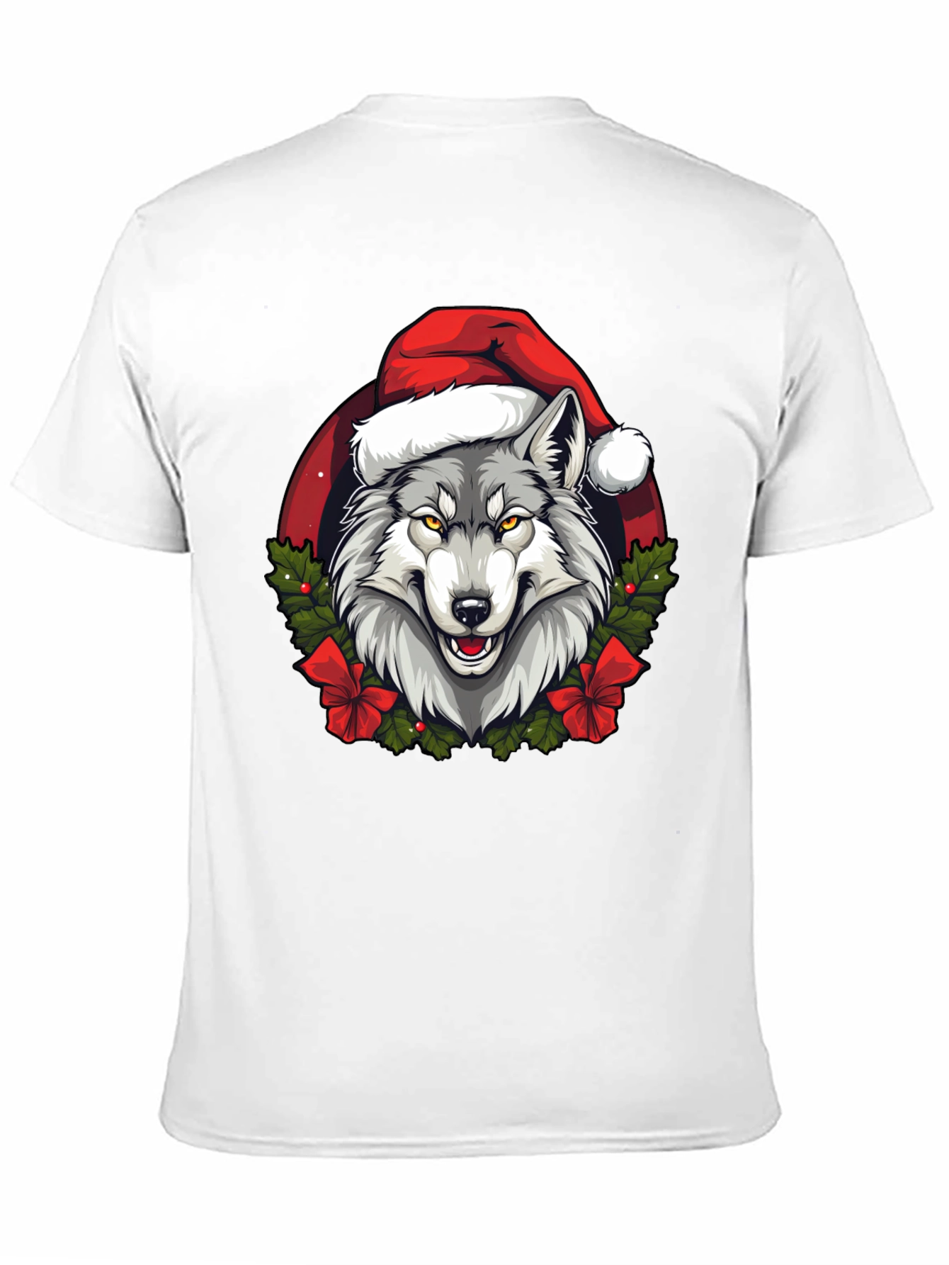 Wolf Christmas T-Shirt - Holiday Animal Tee
