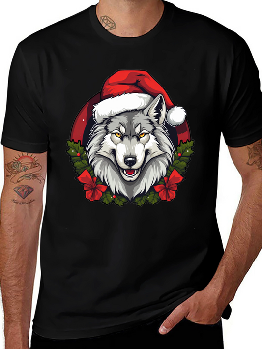 Wolf Christmas T-Shirt - Holiday Animal Tee