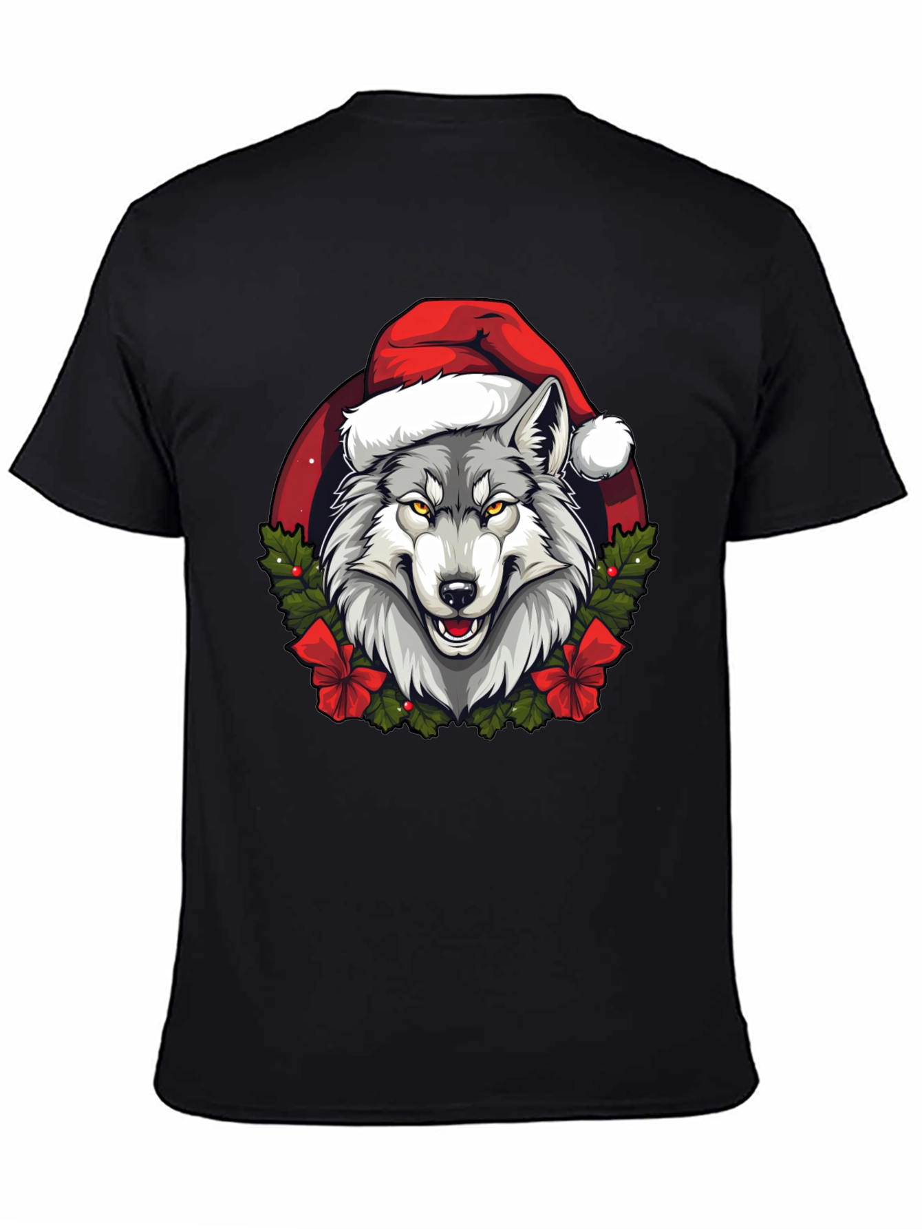 Wolf Christmas T-Shirt - Holiday Animal Tee