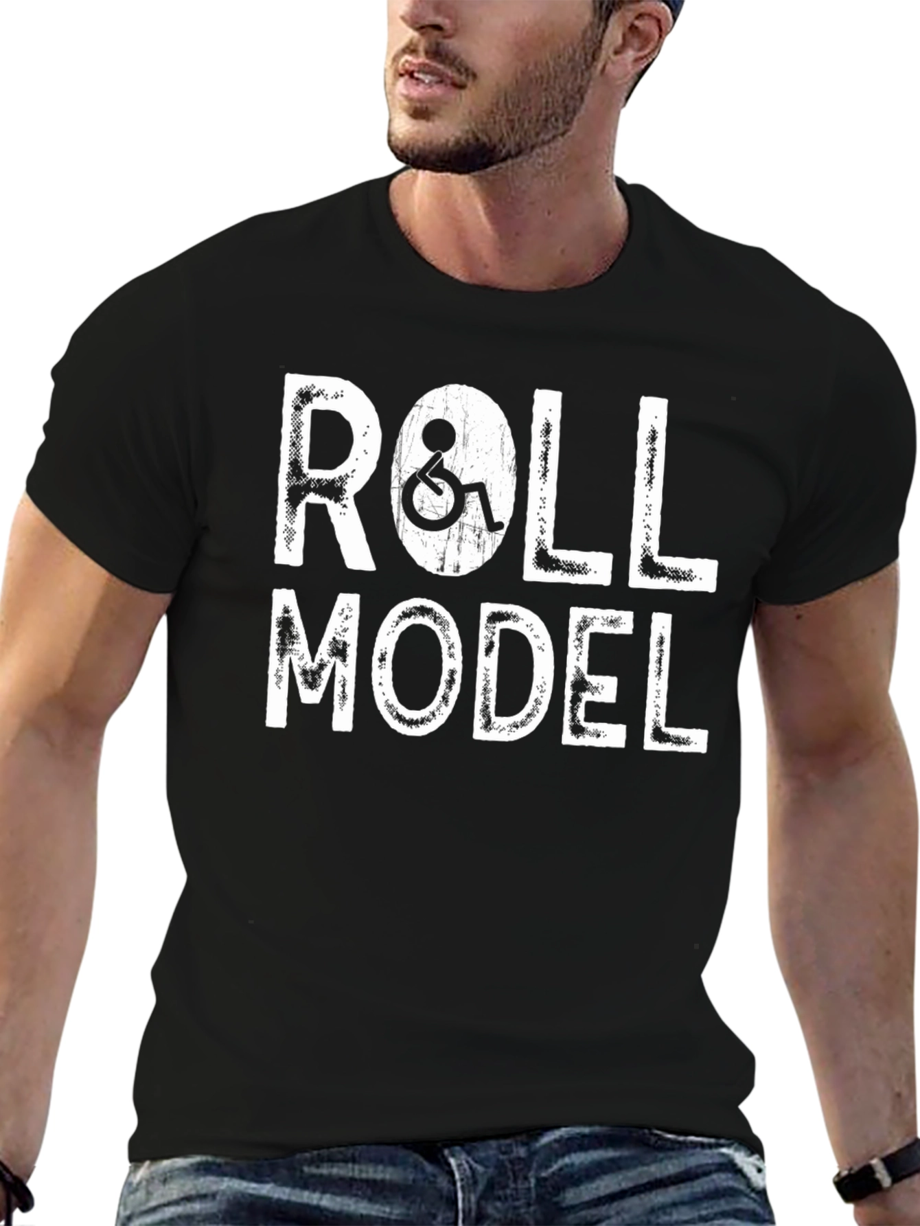 Roll Model Graphic Tee - Disability Awareness Shirt