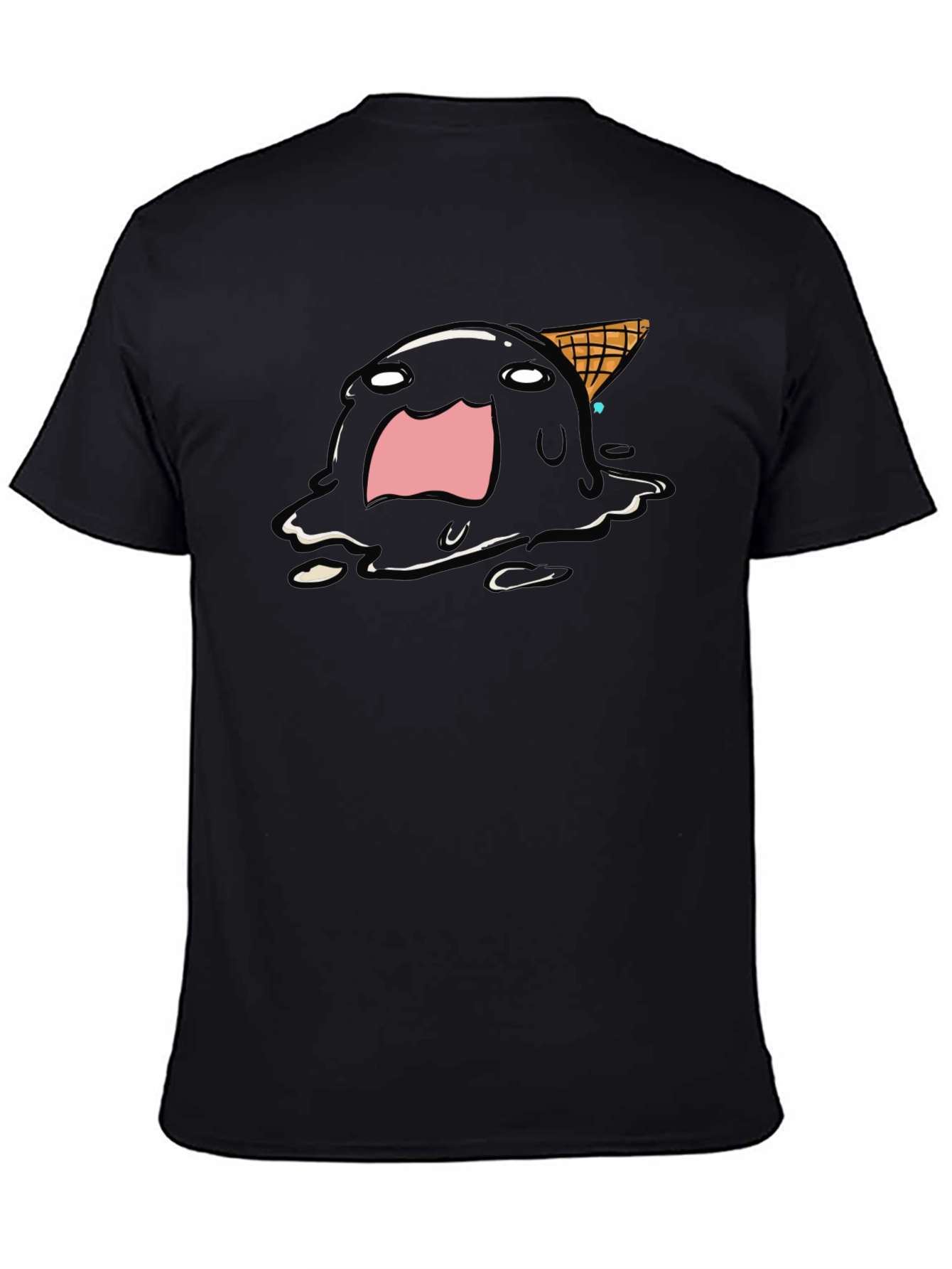 Melting Ice Cream Graphic Tee - Funny Cartoon Shirt